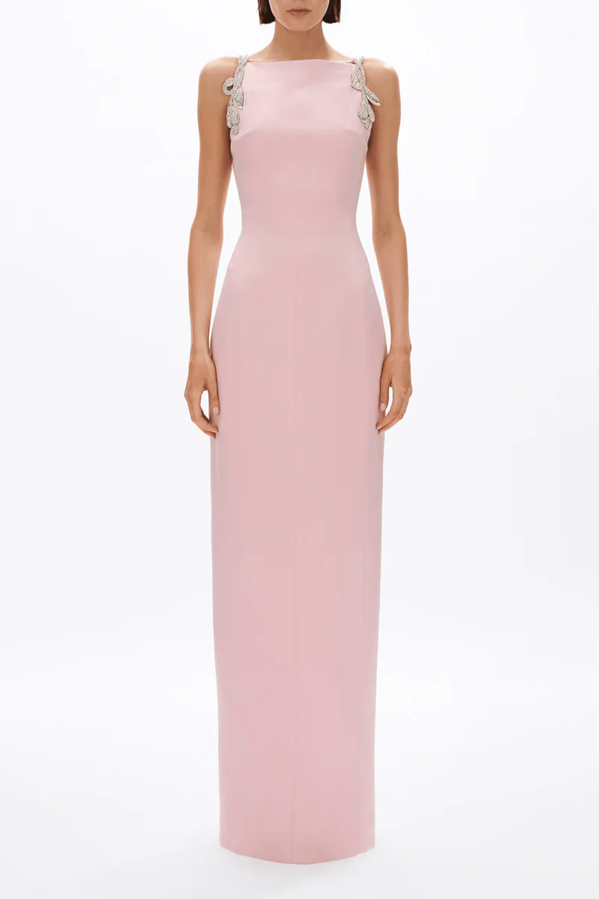 Oryx Column Gown in Rosewater - shop-olivia.com