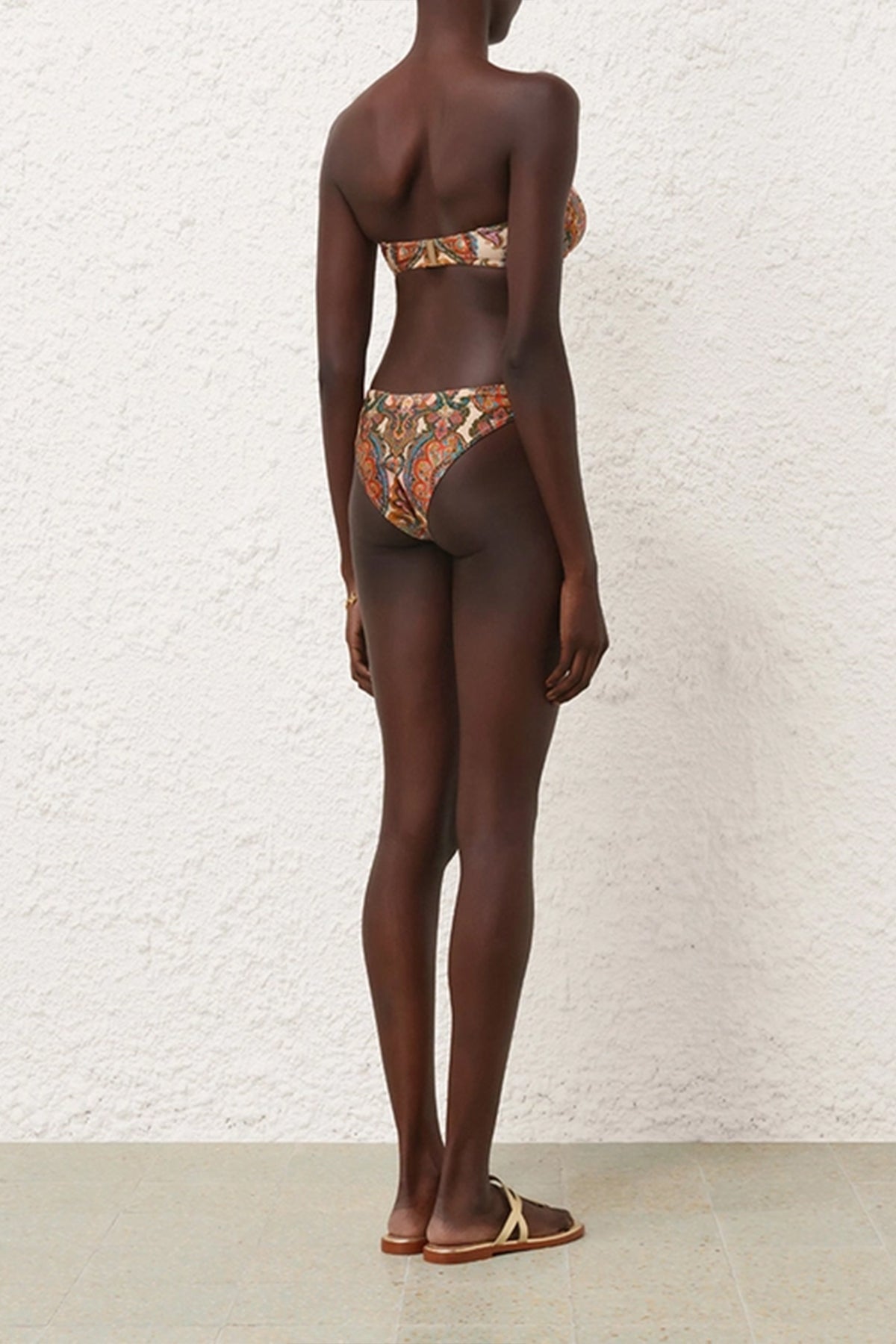 Ottie Knot Trim Bikini Set in Multi Paisley - shop-olivia.com