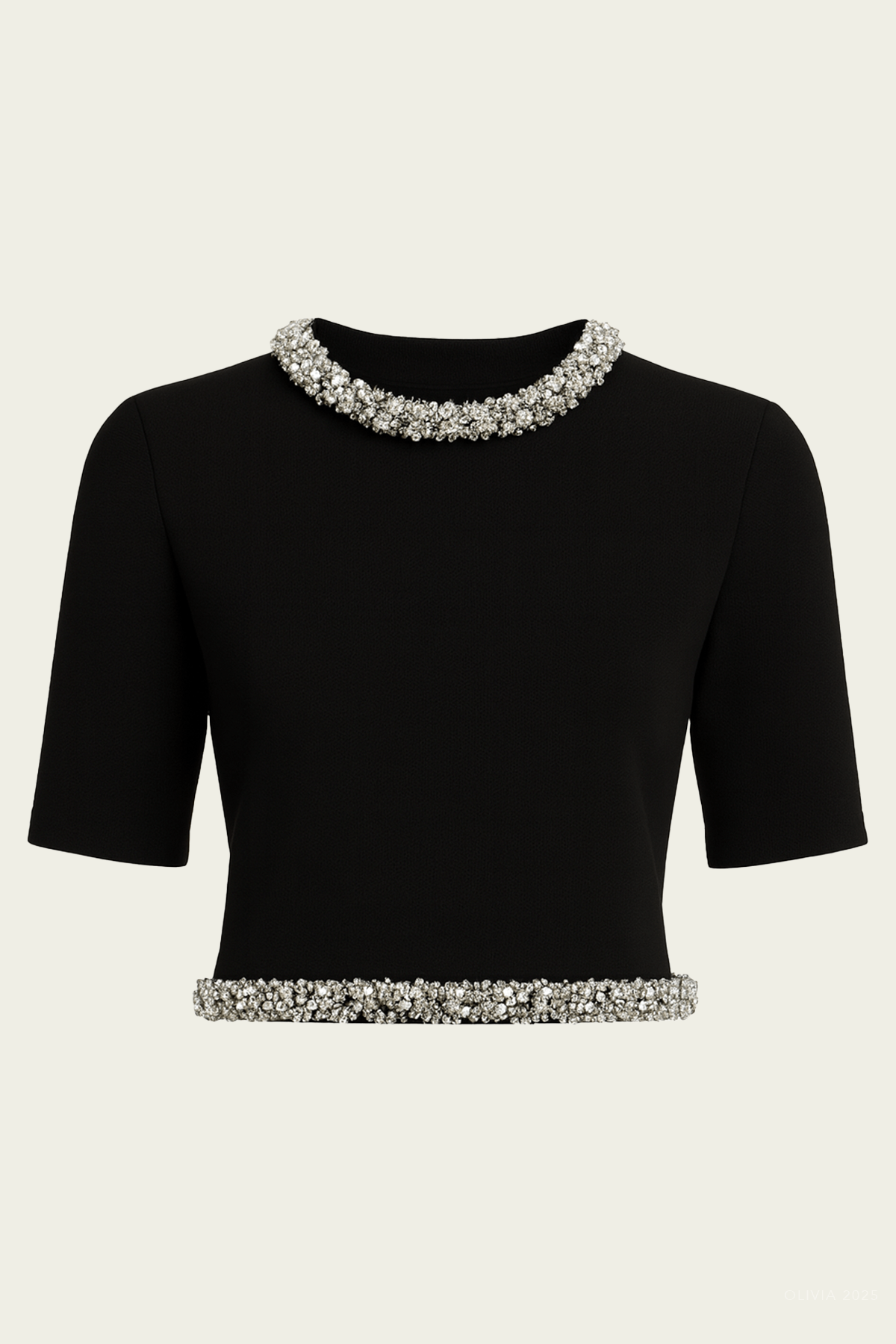 Ozelle Crewneck Top in Black - shop - olivia.com