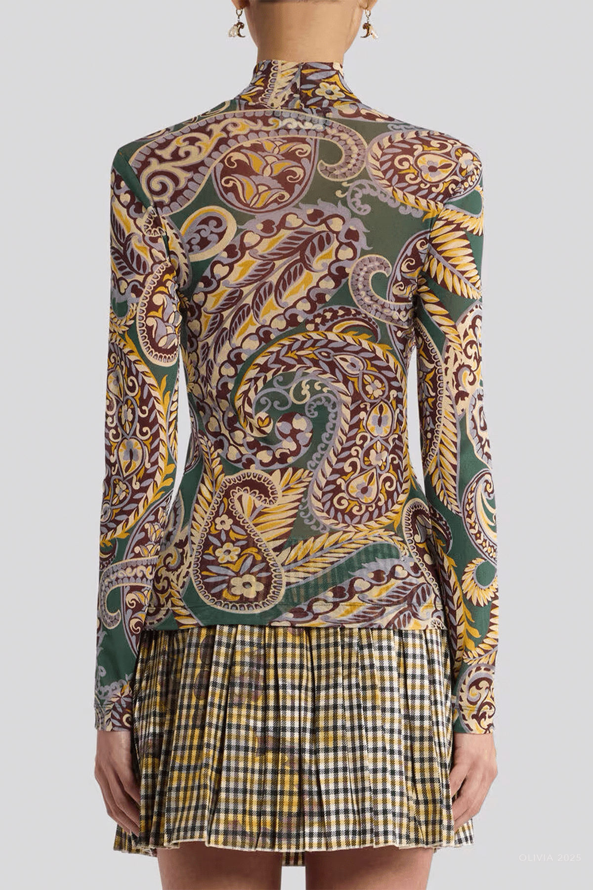 Paisley Tulle Sweater in Multicolor - shop - olivia.com