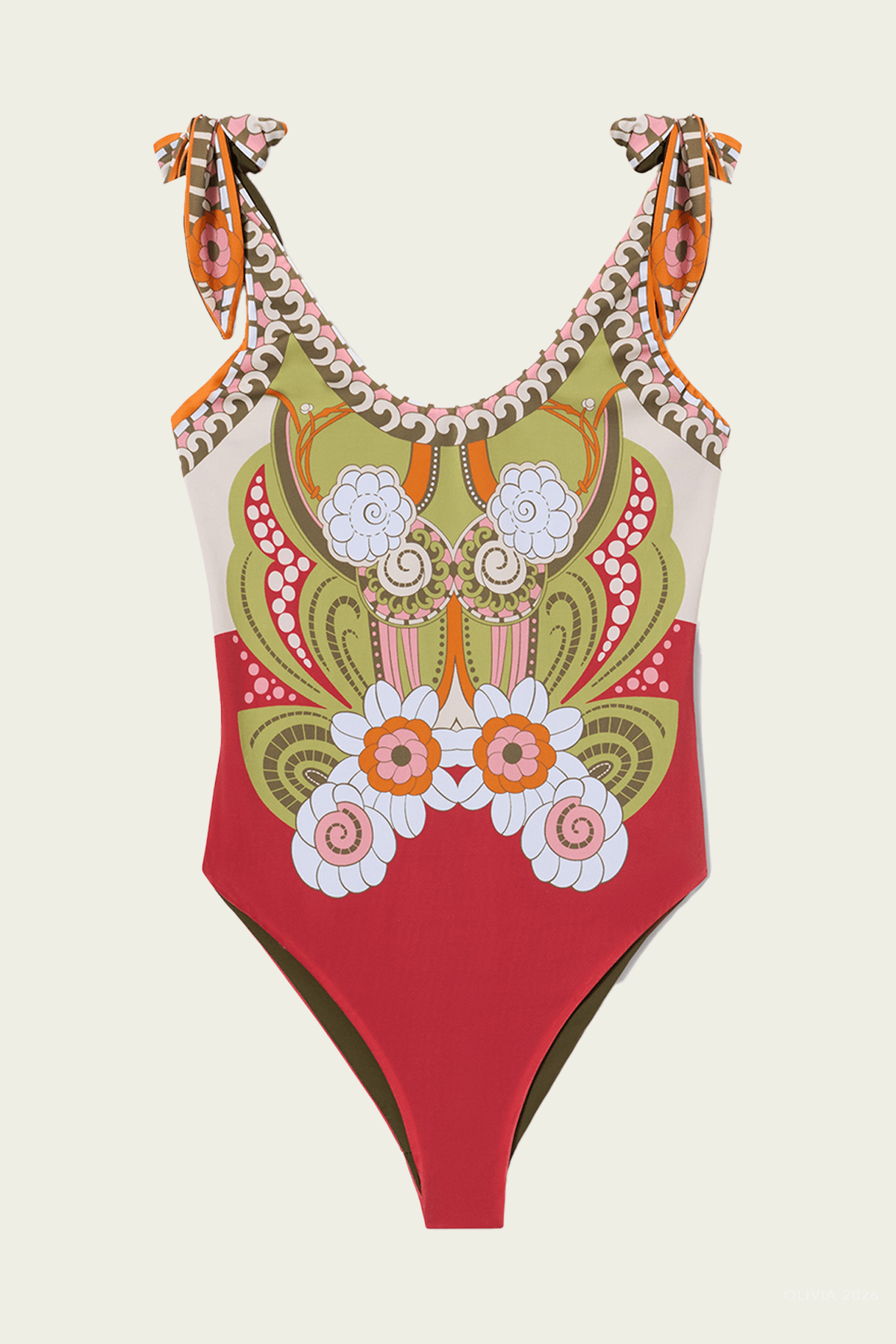Pammy Reversible Suit in Ambrosia Placee Green - shop-olivia.com