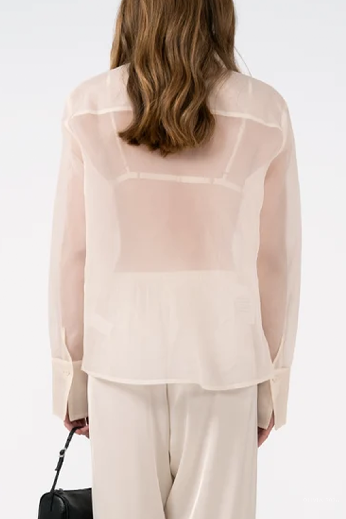 Haze Sheer Blouse in Ivory