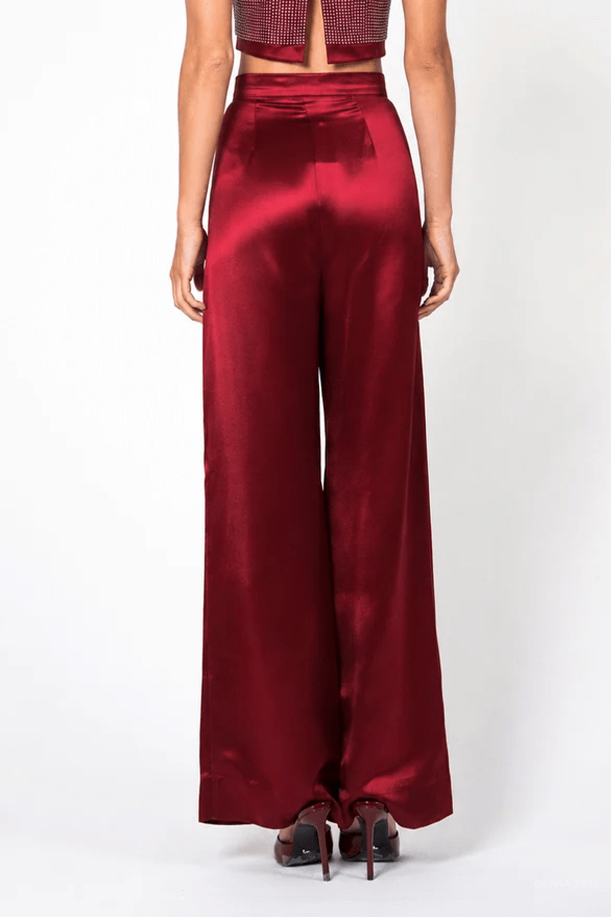 Paris Pant in Ruby - shop-olivia.com