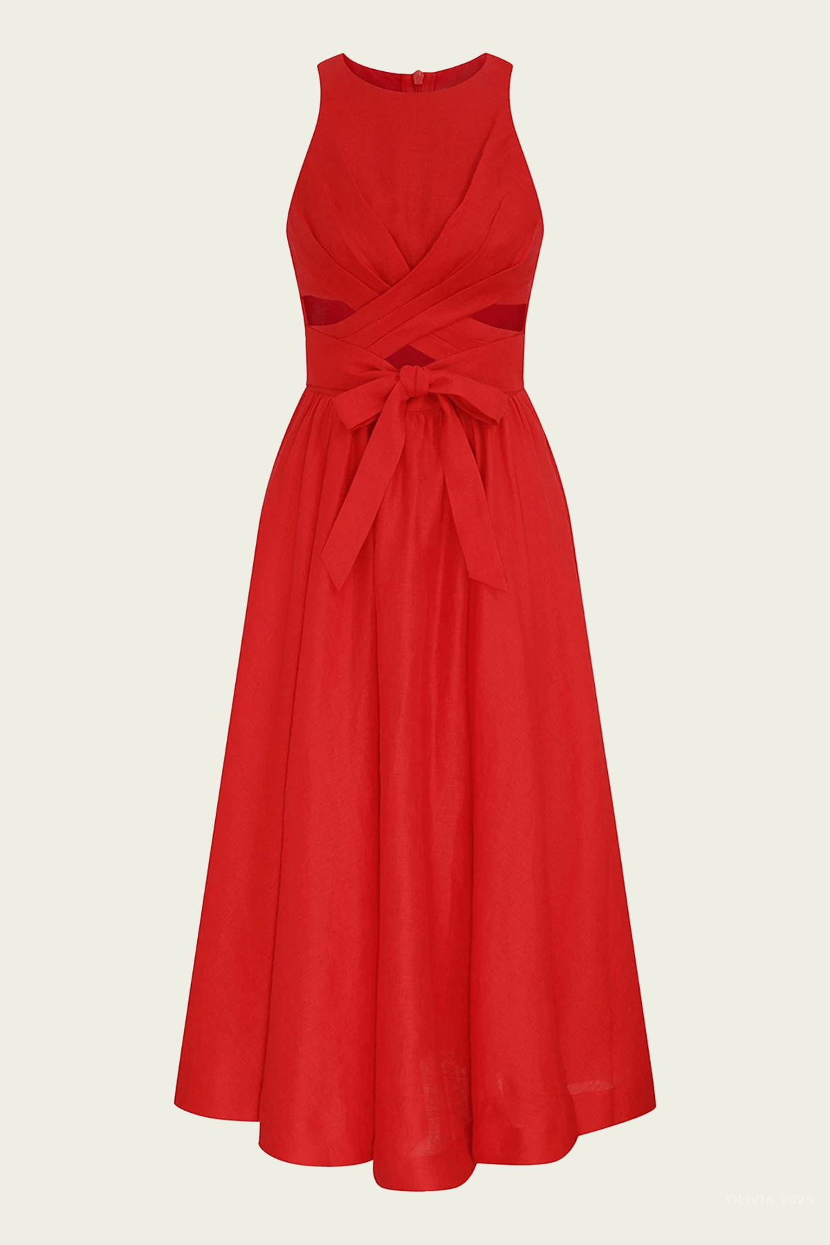 Patience Midi Dress in Dark Red - shop - olivia.com