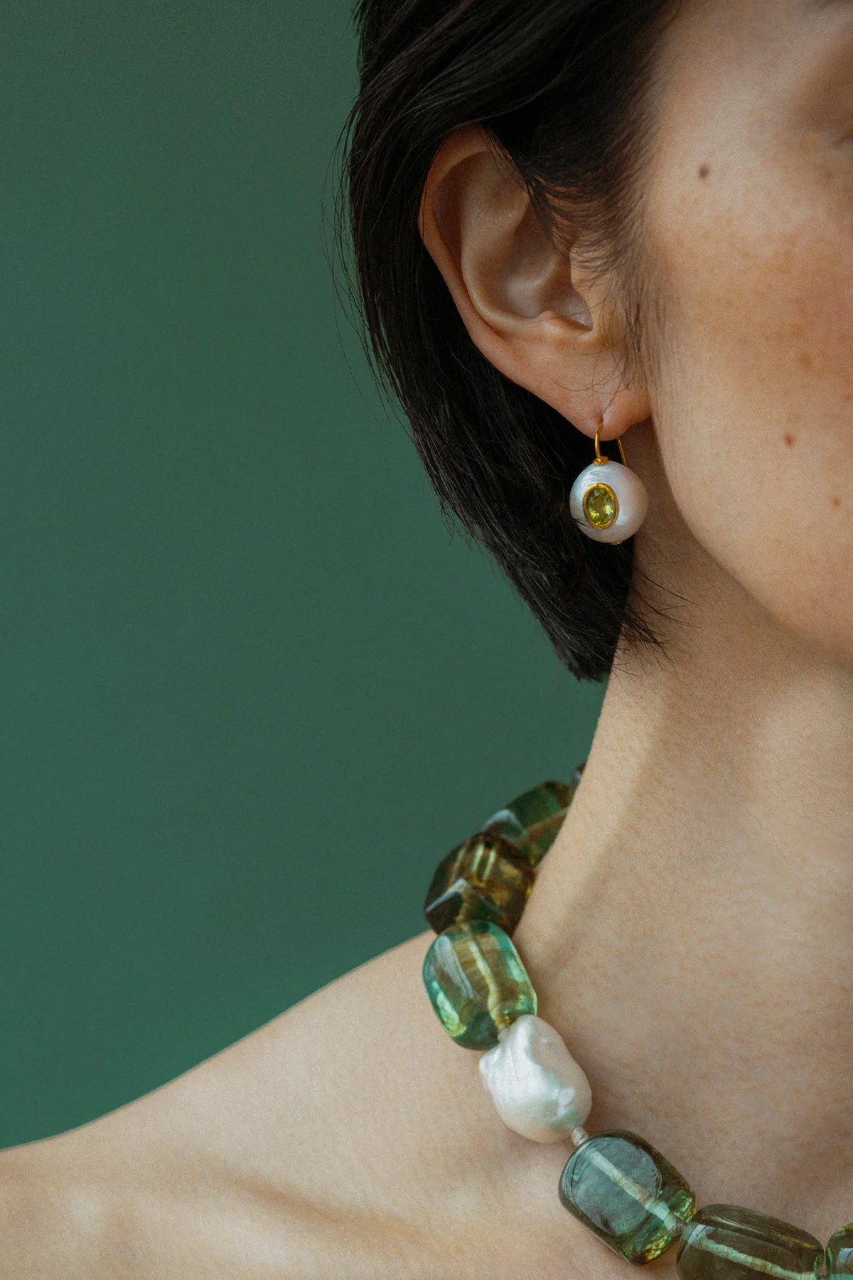 Pearl Pablo Earrings in Peridot - shop - olivia.com