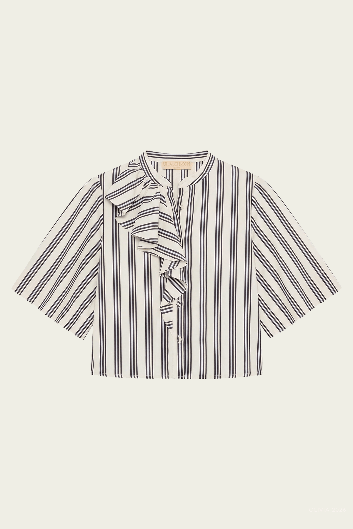 Perrine Blouse in Ecru Stripe - shop-olivia.com