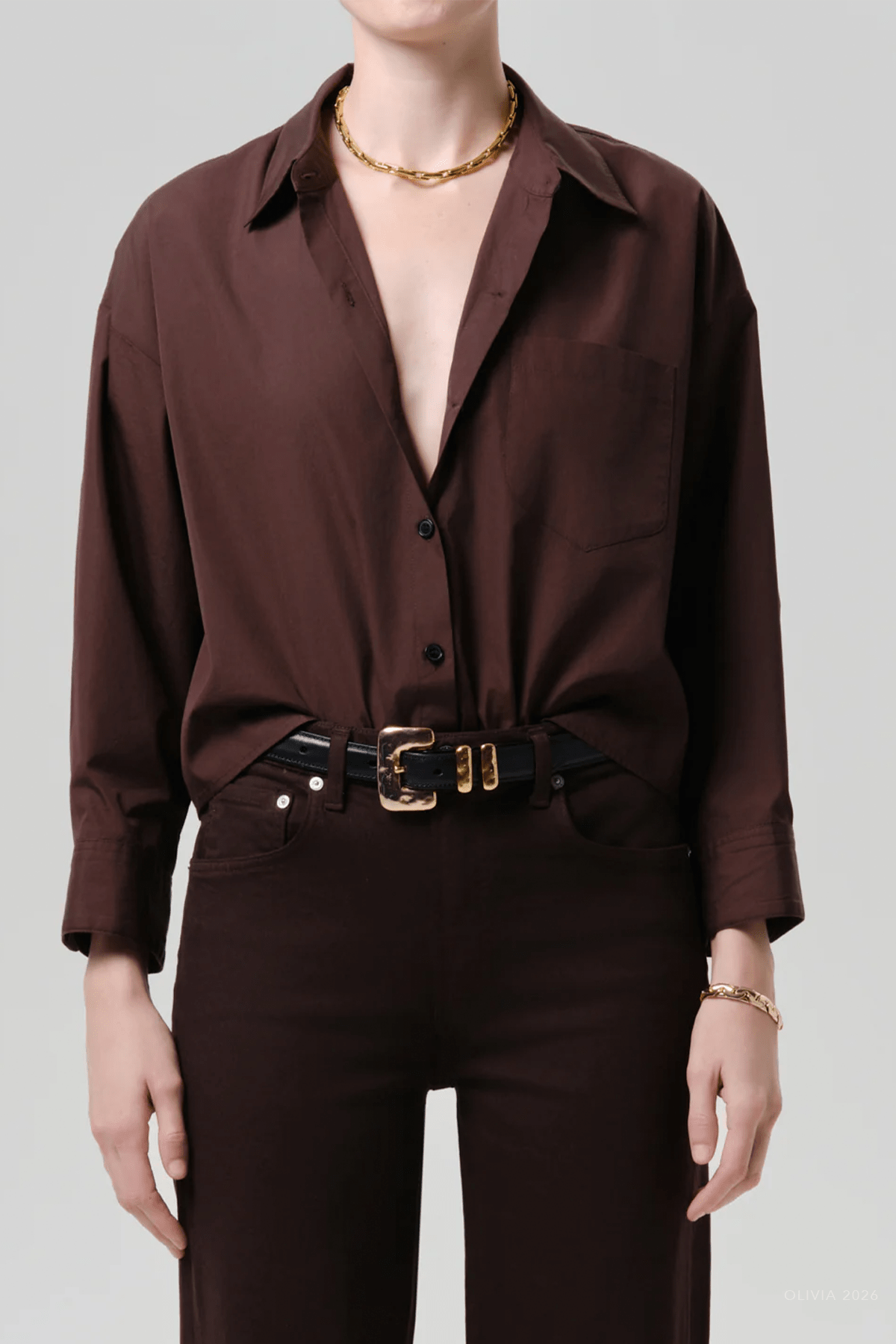Petit Ami Shirt in Brun - shop-olivia.com