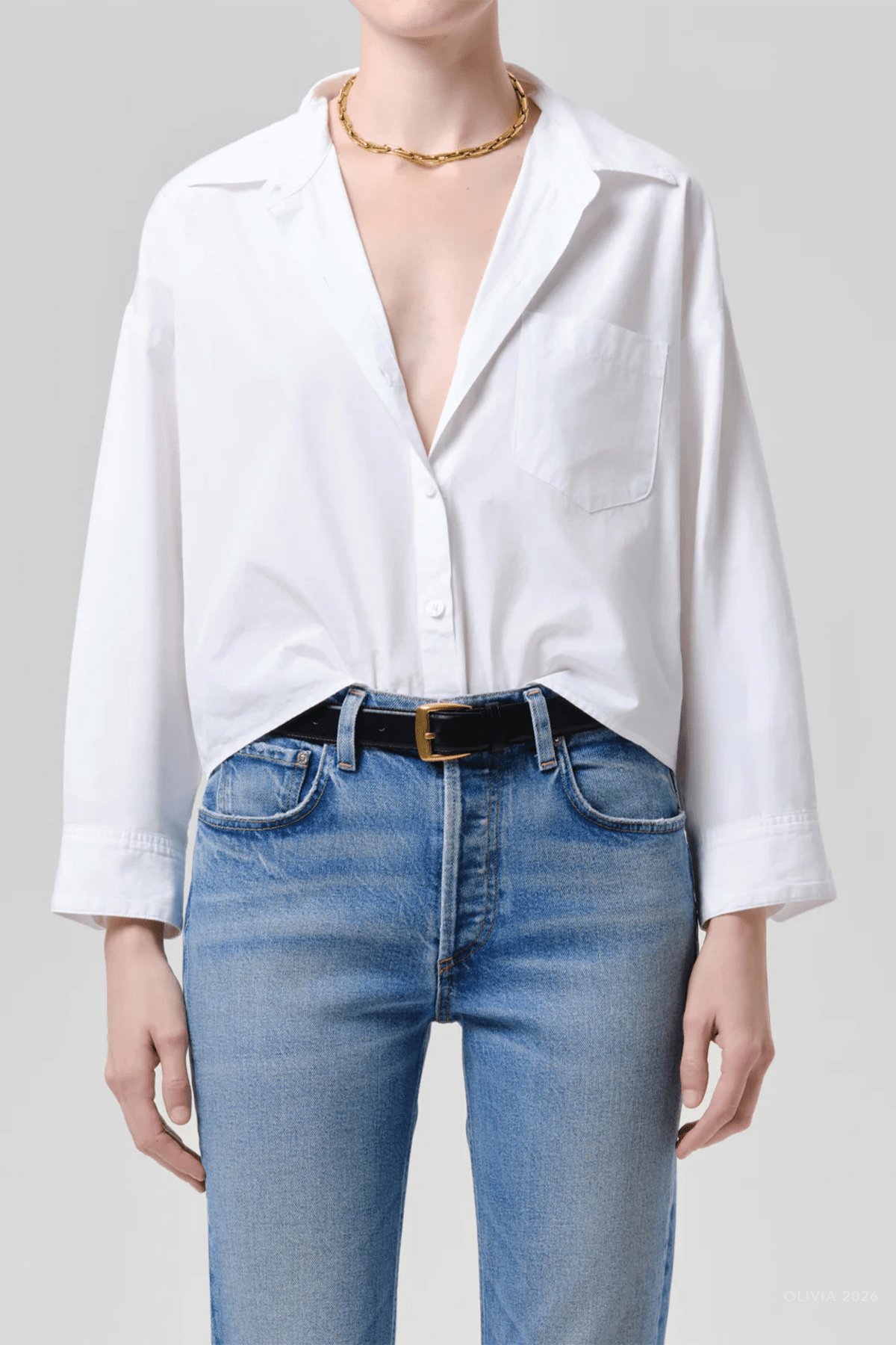 Petit Ami Shirt in Optic White - shop-olivia.com