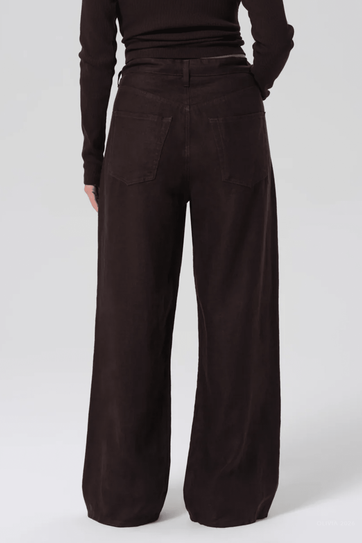 Petite Brynn Drawstring Linen Trouser In Chocolate - shop - olivia.com
