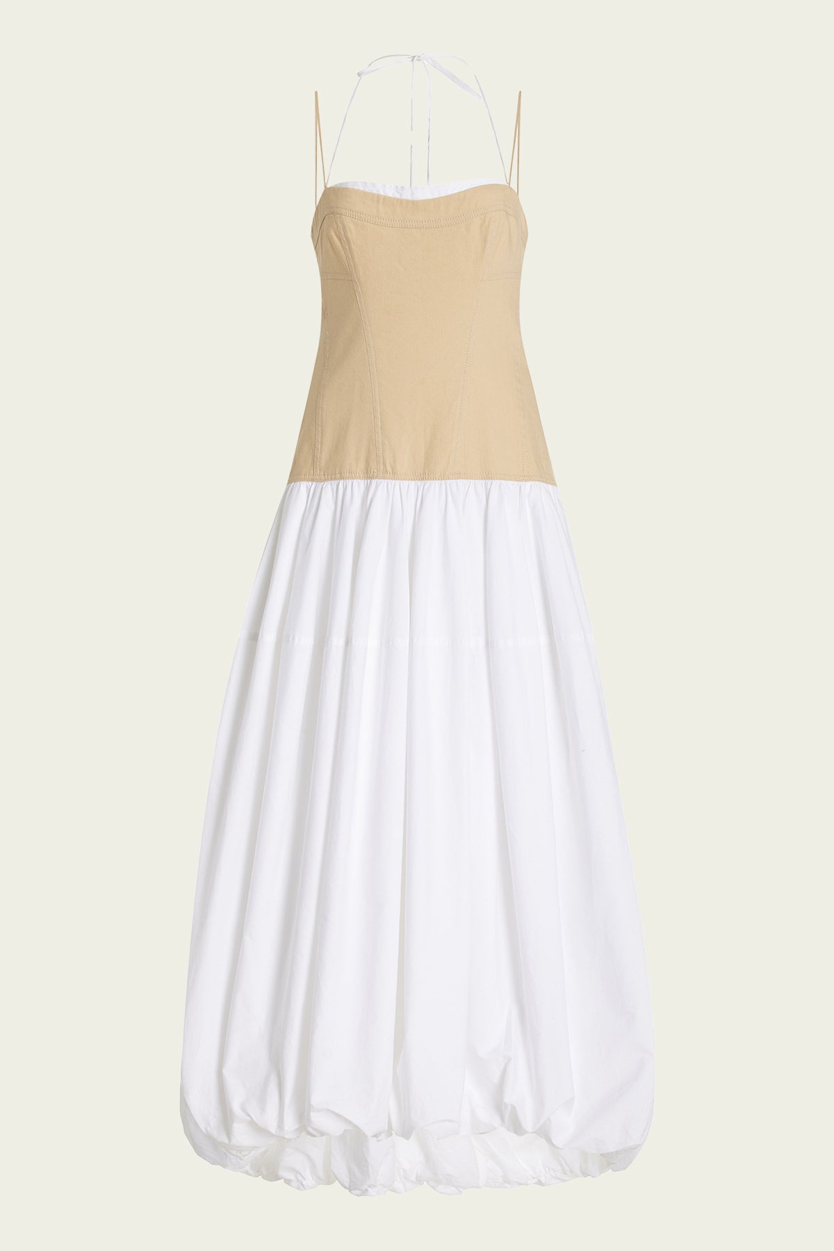 Pfeiffer Sleeveless Bustier Midi Dress in Natural Multi - shop-olivia.com