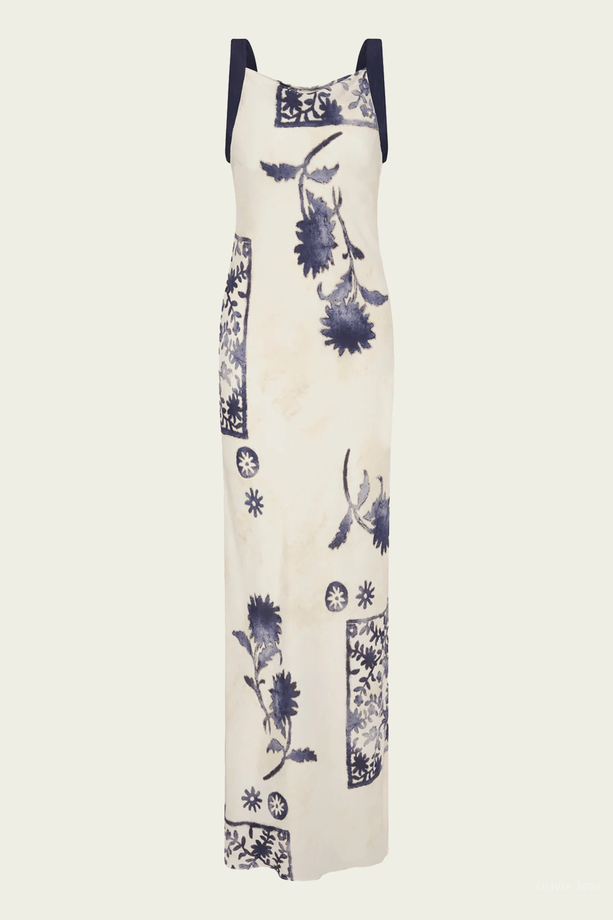 Phillipa Slip Dress in Eira Midnight - shop-olivia.com