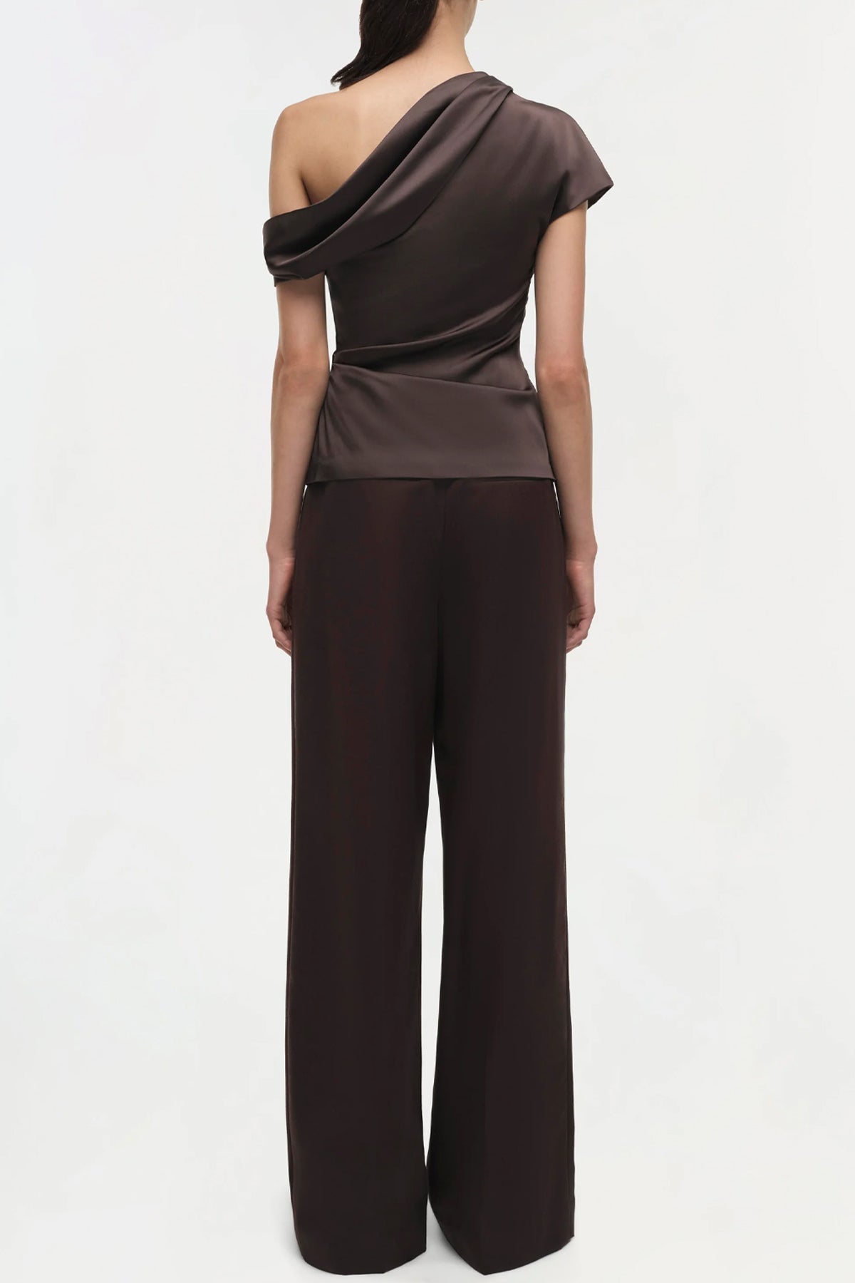 Phoebe Draped Top in Chocolate - shop - olivia.com