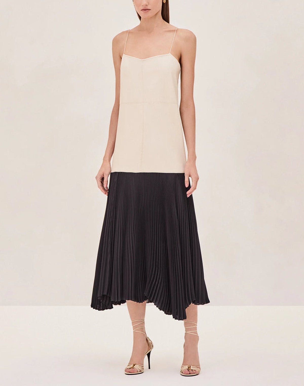 Piatta Midi Dress in Off - White/Black - shop - olivia.com