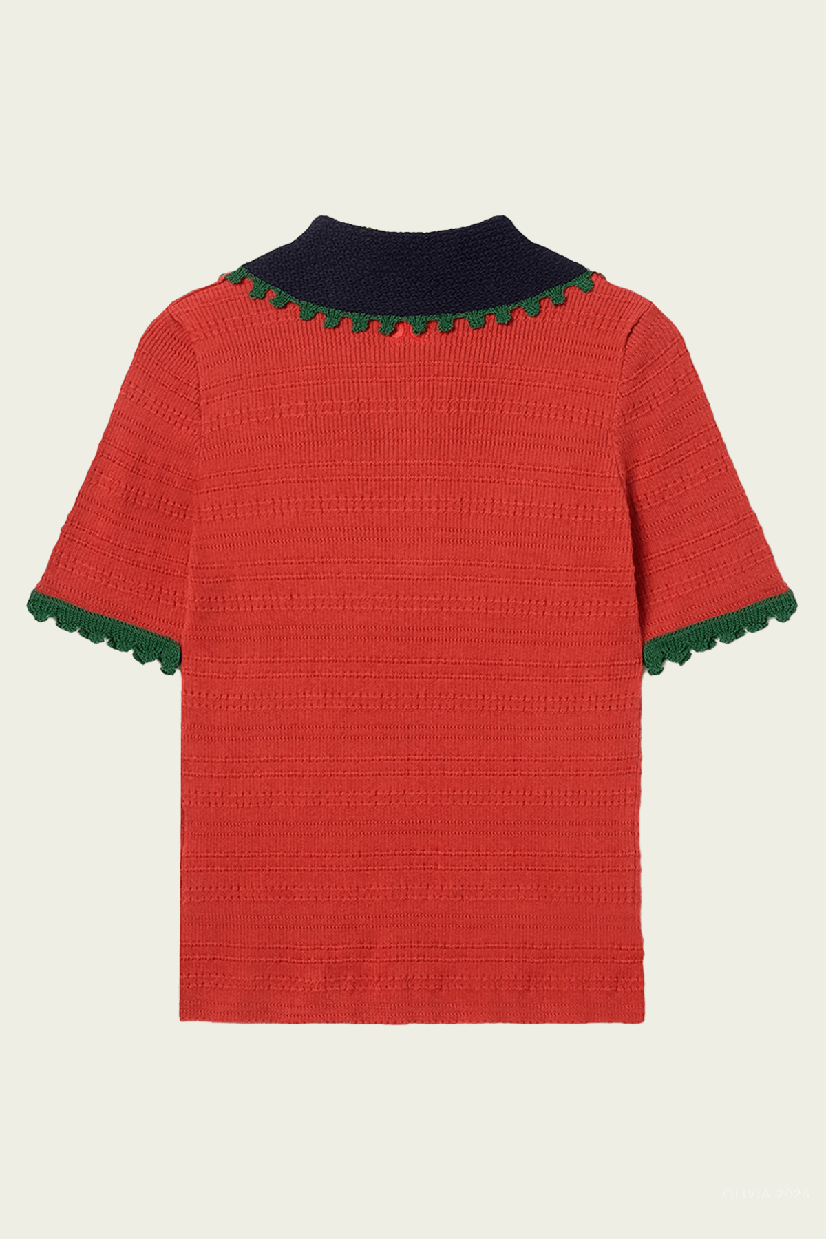 Picket Polo Top in Terra - shop - olivia.com