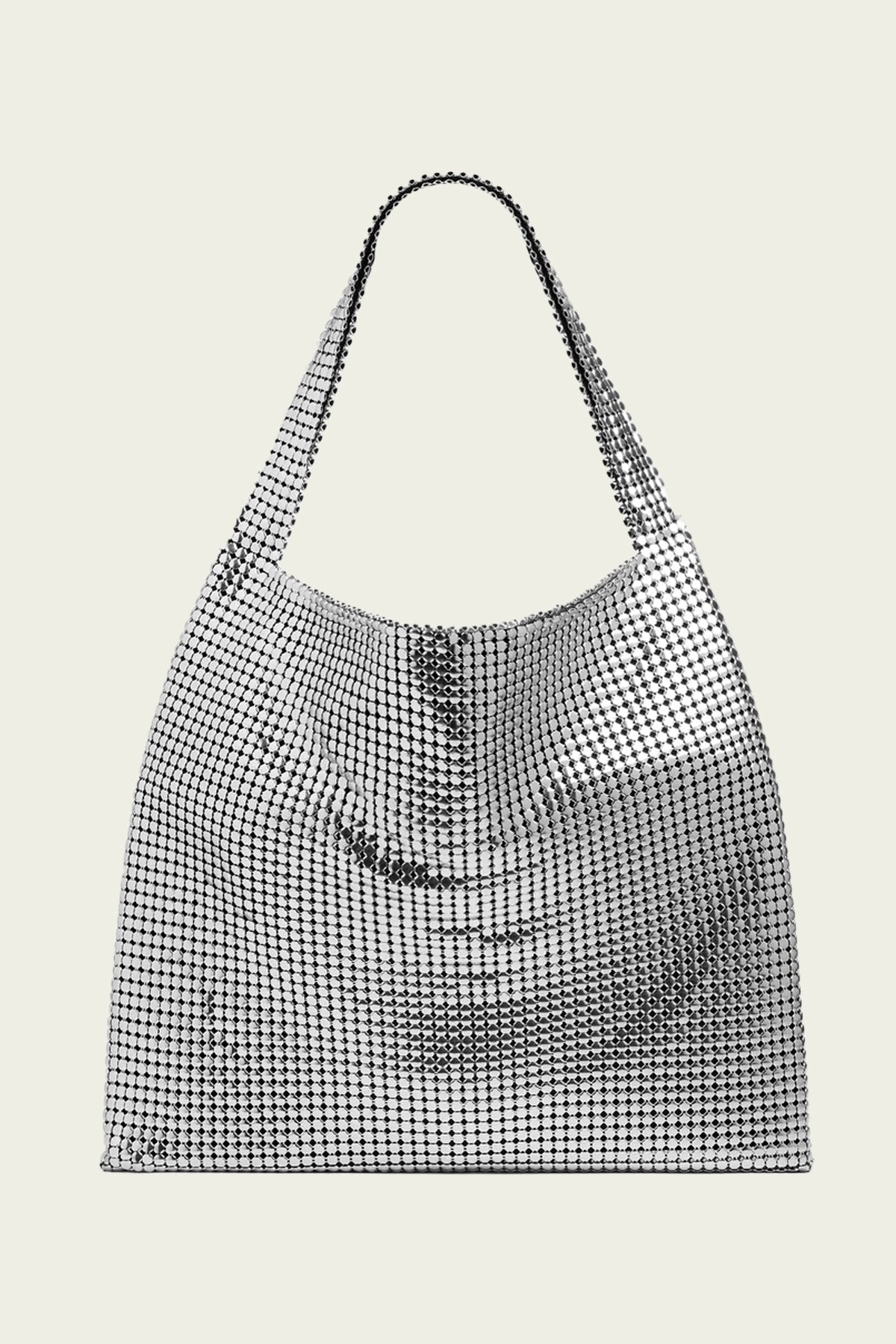 Pixel Metallic Tote Bag in Silver - shop - olivia.com