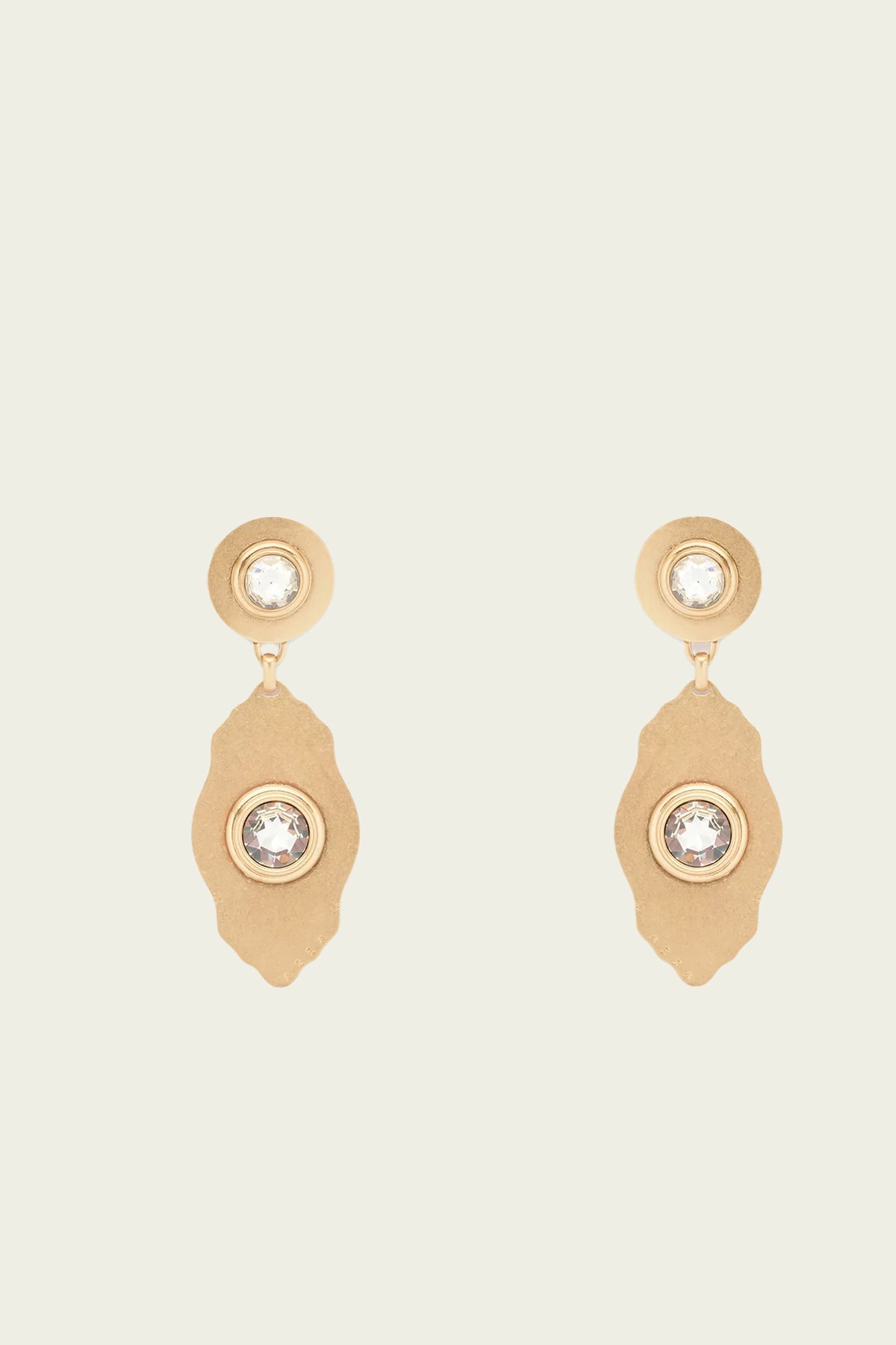 Plate Drop Earrings in Antique Gold - shop - olivia.com