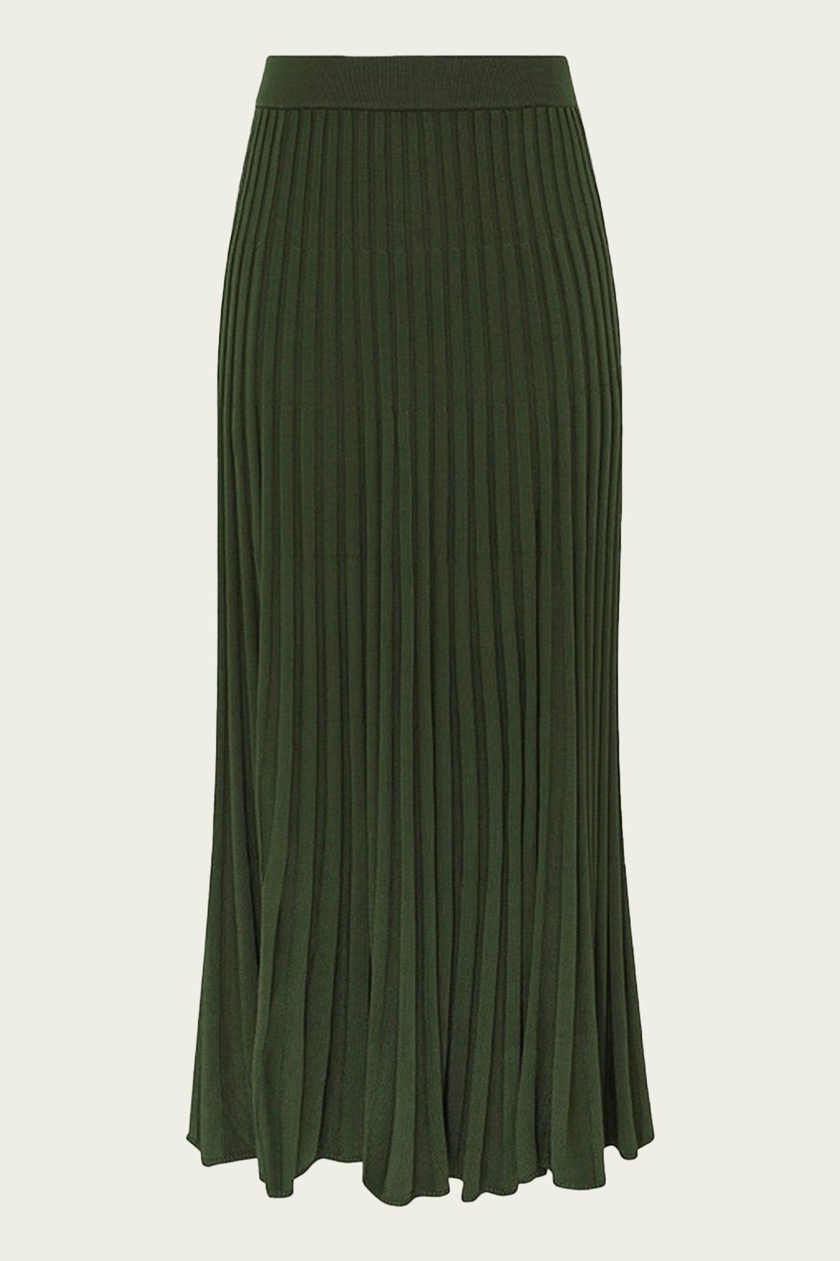 Pleated Midi Skirt in Forest - shop - olivia.com