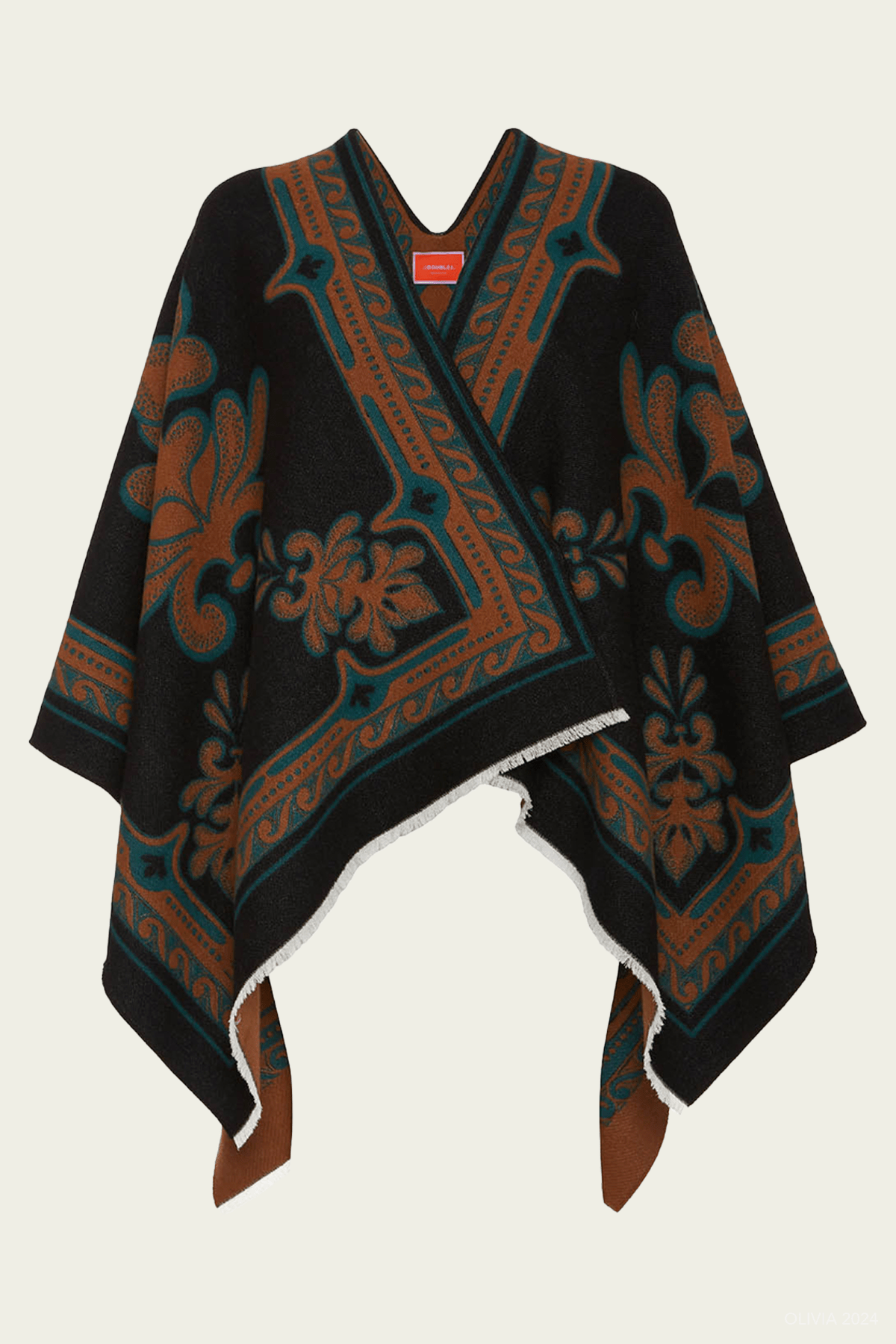 Poncho in Herald Black - shop - olivia.com