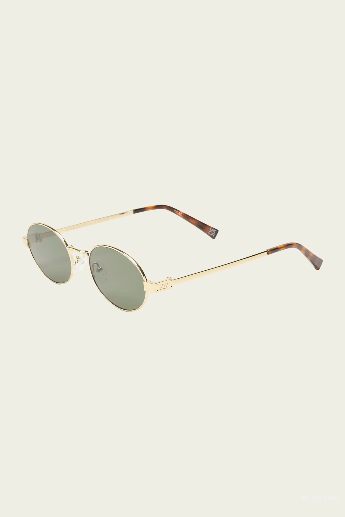 Poseidon Deux Oval Sunglasses in Gold - shop-olivia.com