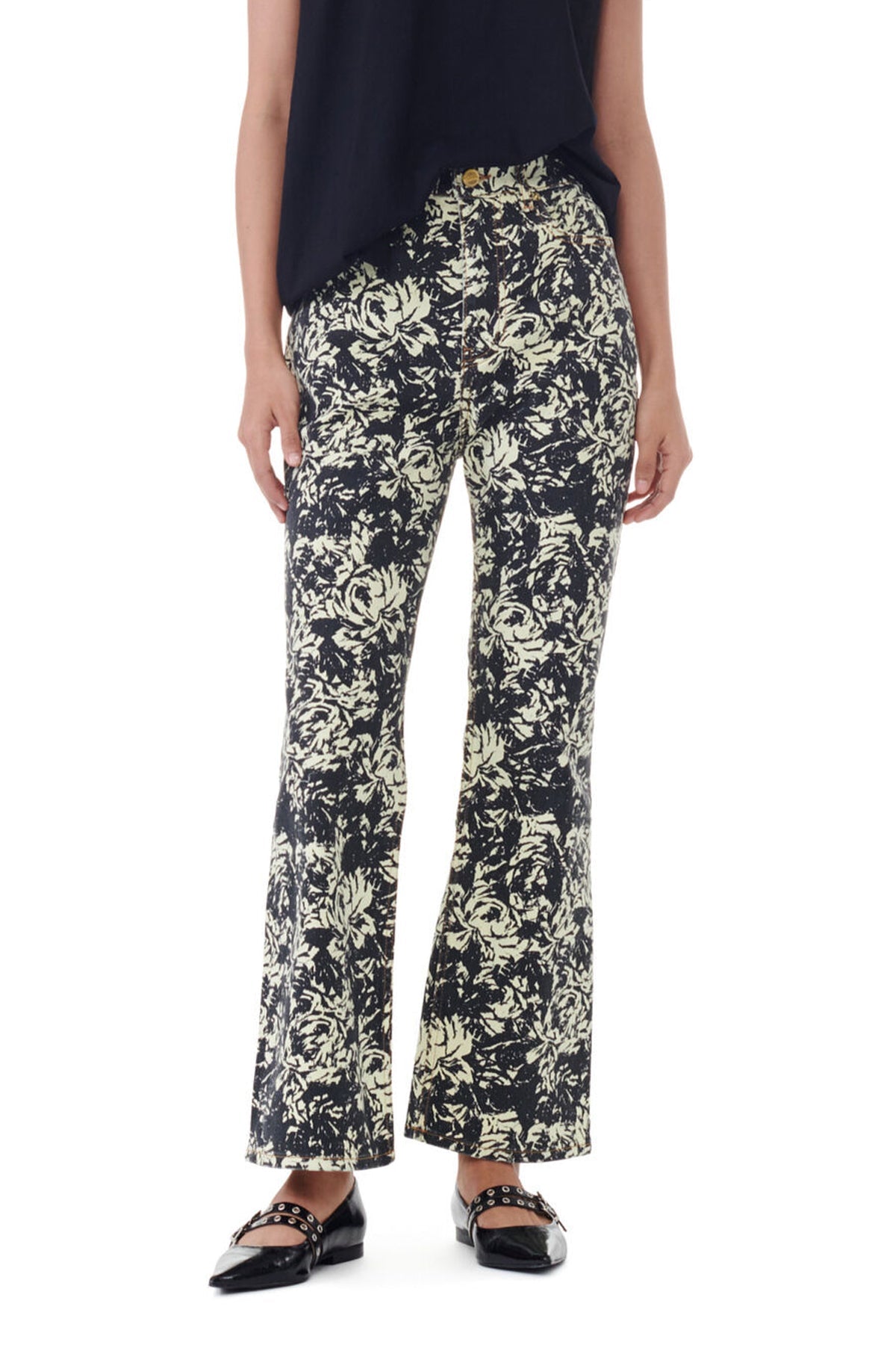 Printed Betzy Cropped Jeans in Flan - shop - olivia.com