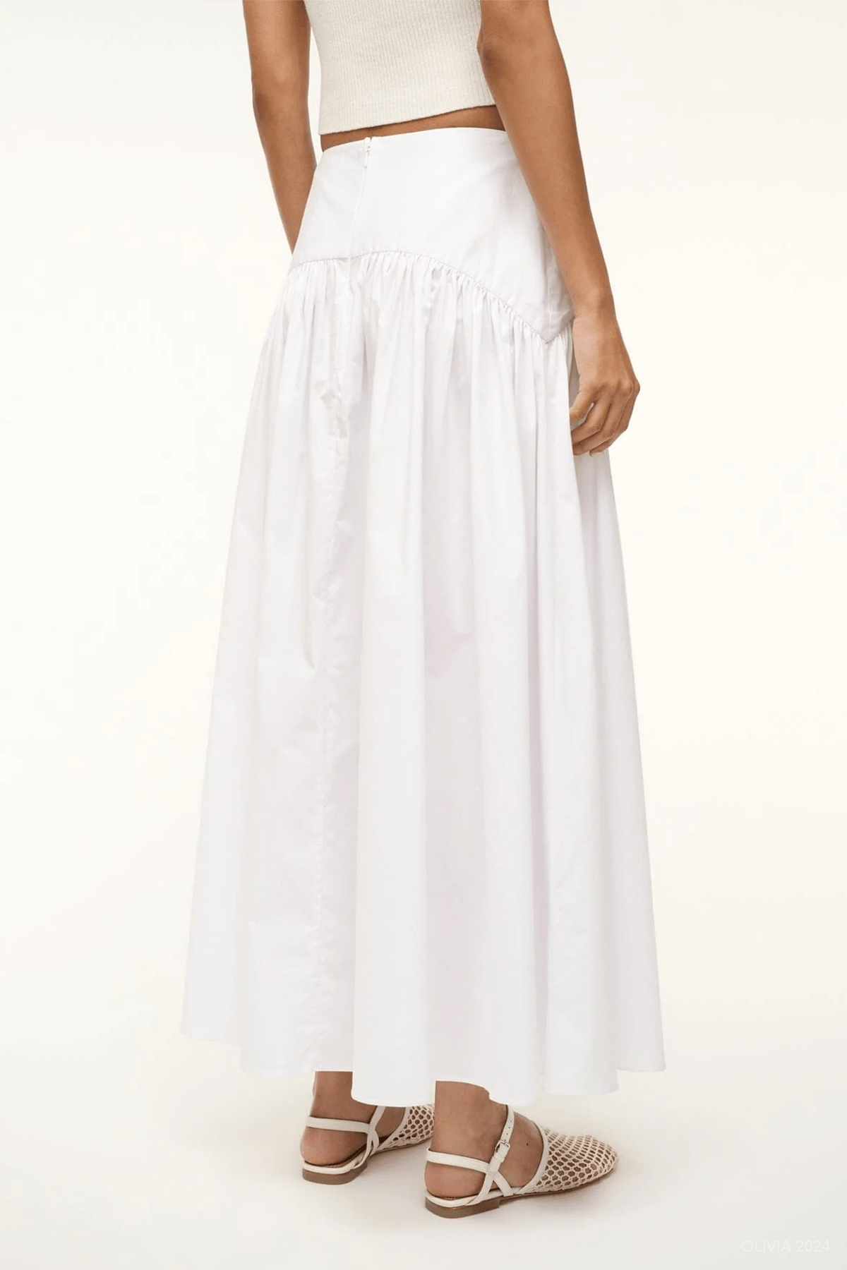 Procida Maxi Skirt in White - shop - olivia.com