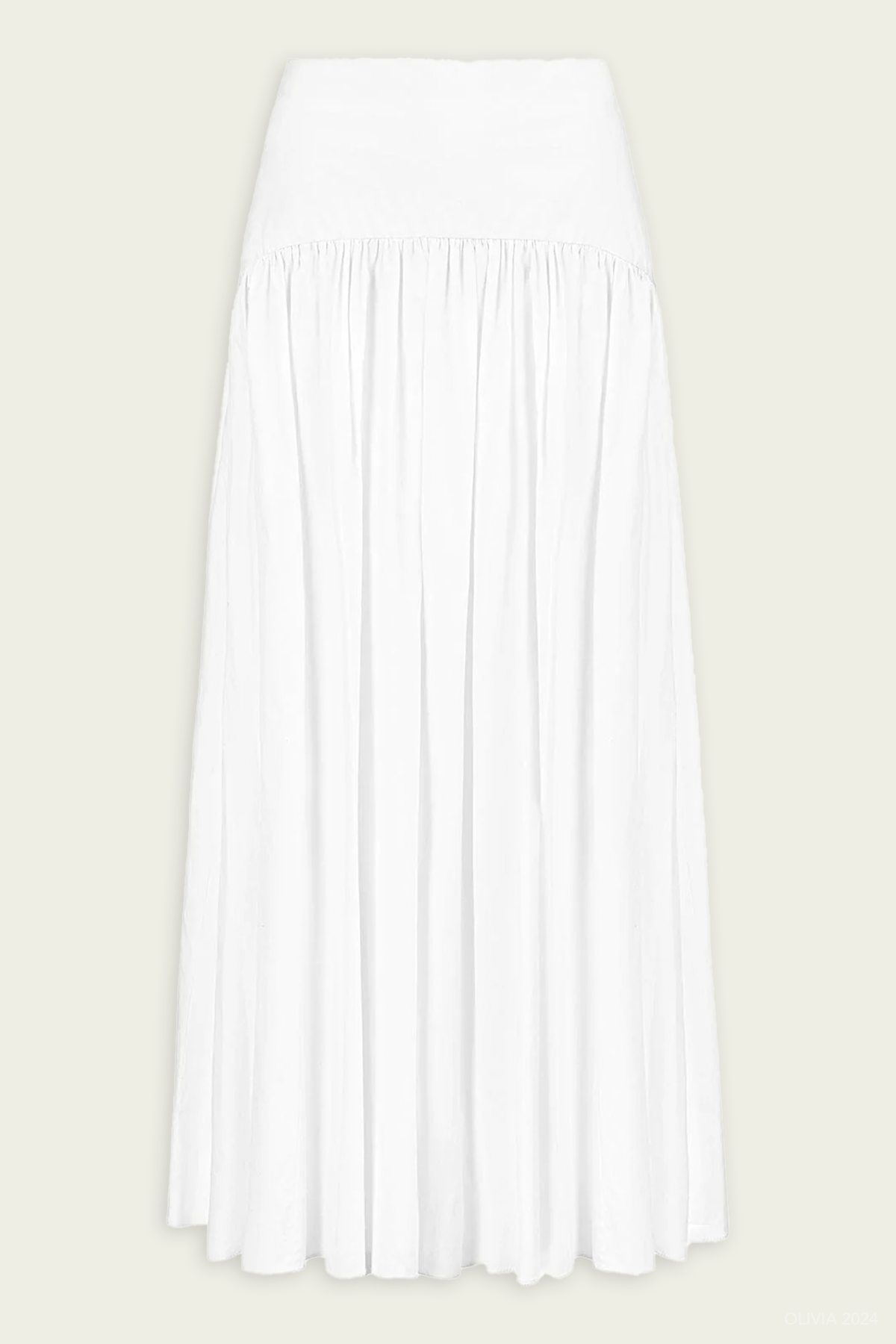 Procida Maxi Skirt in White - shop - olivia.com