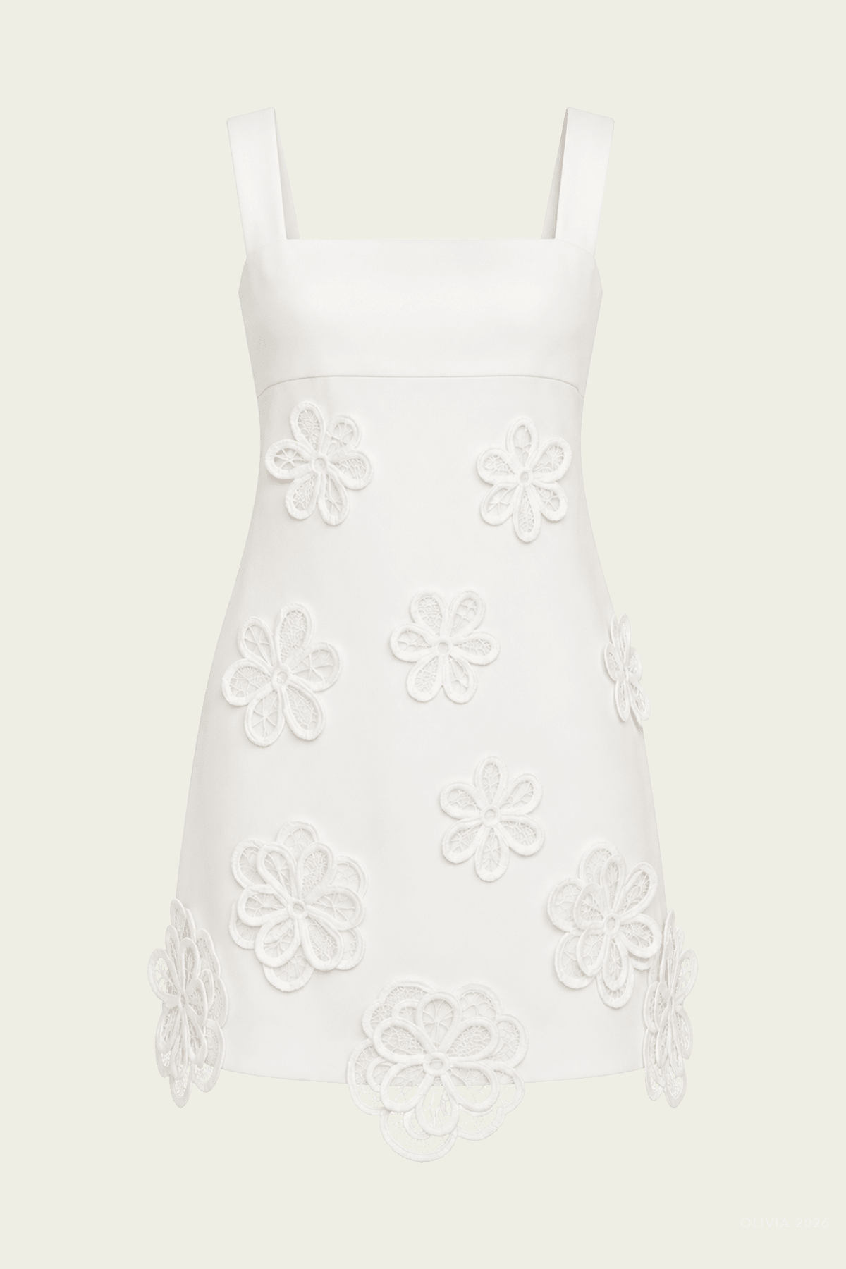 Provenza Mini Dress in White - shop-olivia.com