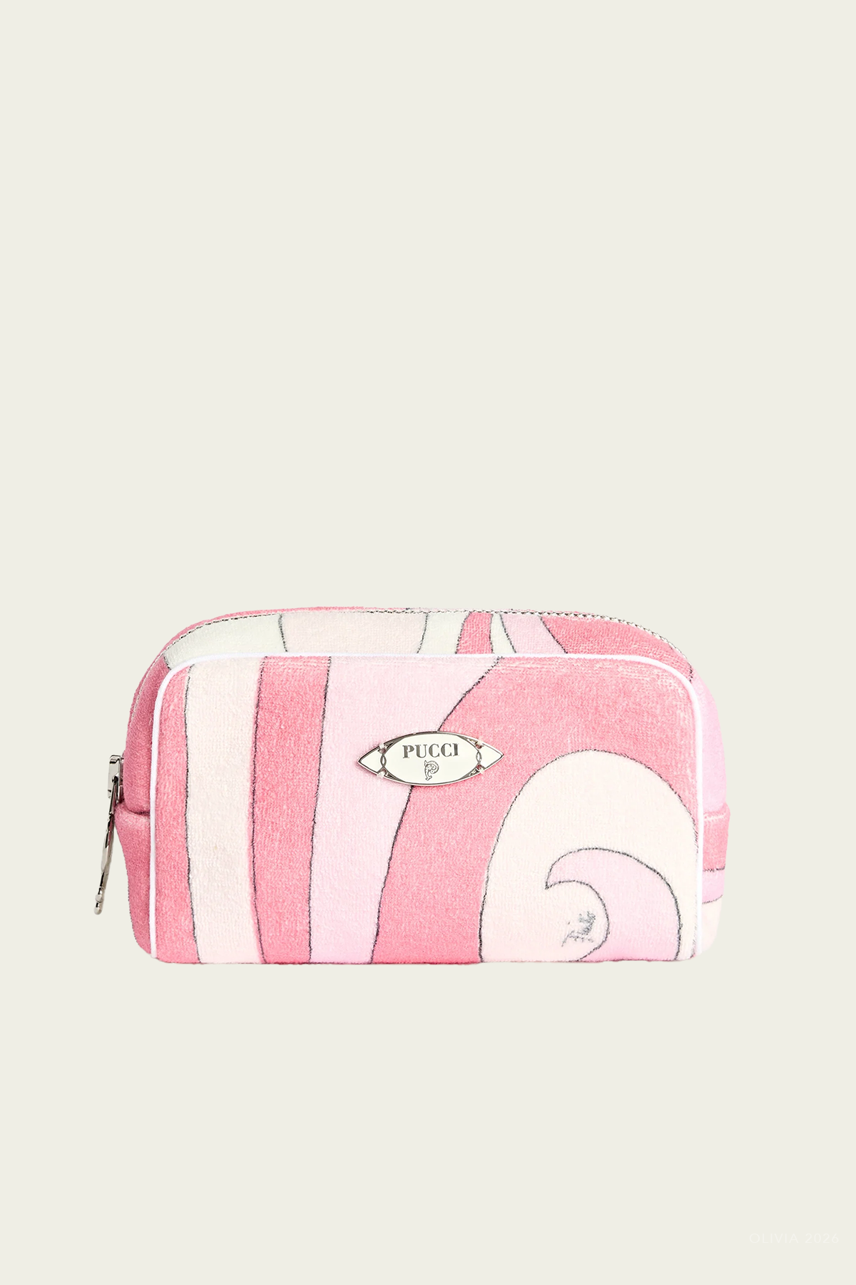 Marmo-Print Small Beauty Case in Pink