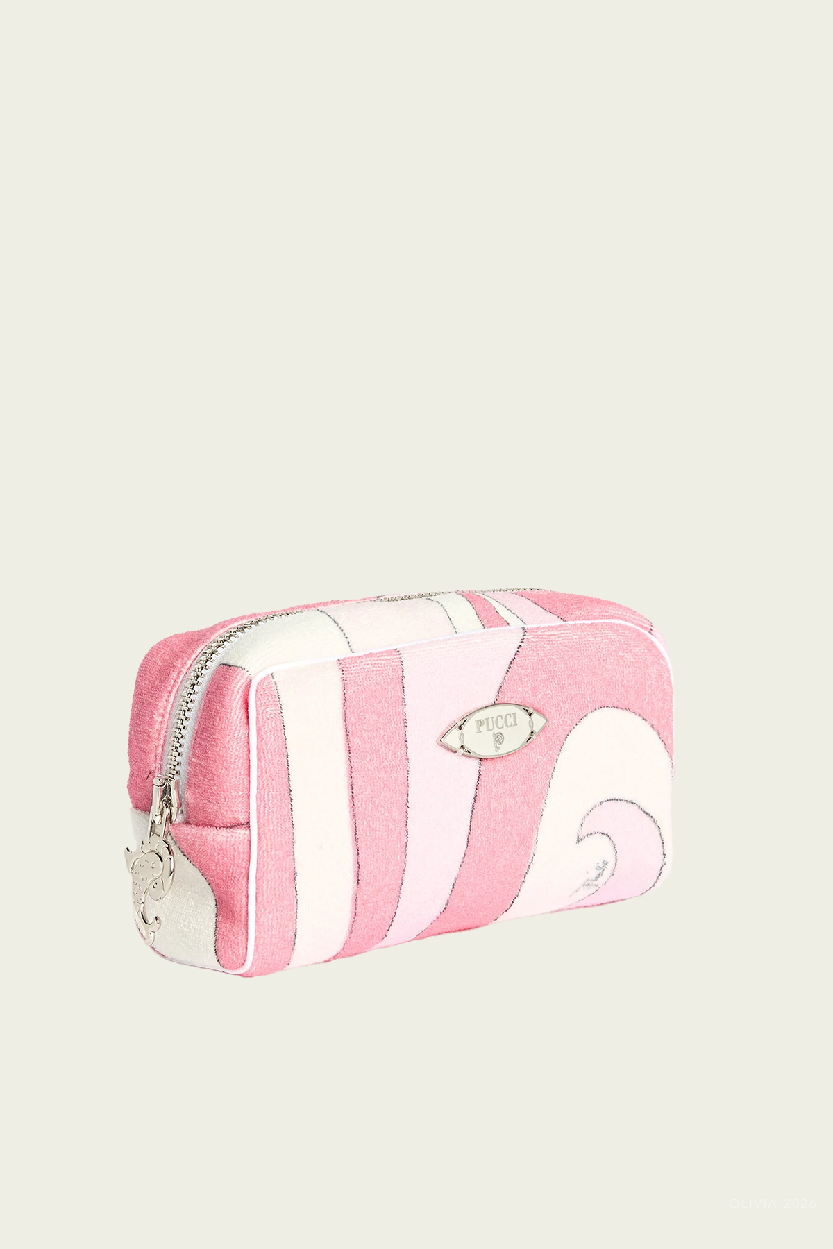 Marmo-Print Small Beauty Case in Pink