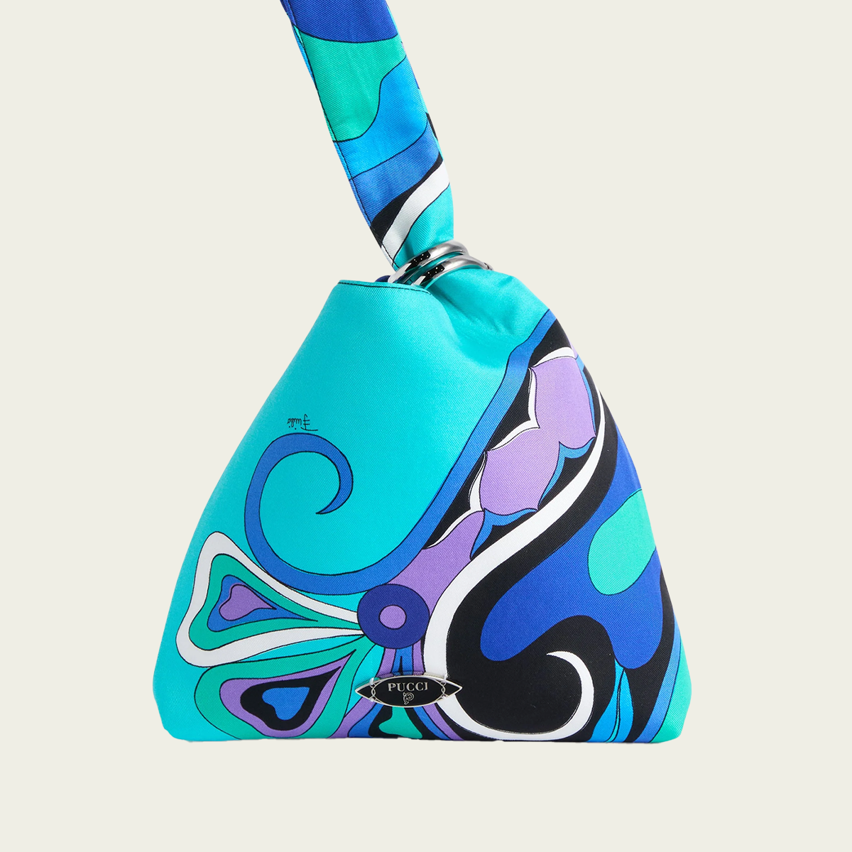 Emilio Pochette Bag in Turquoise Blue