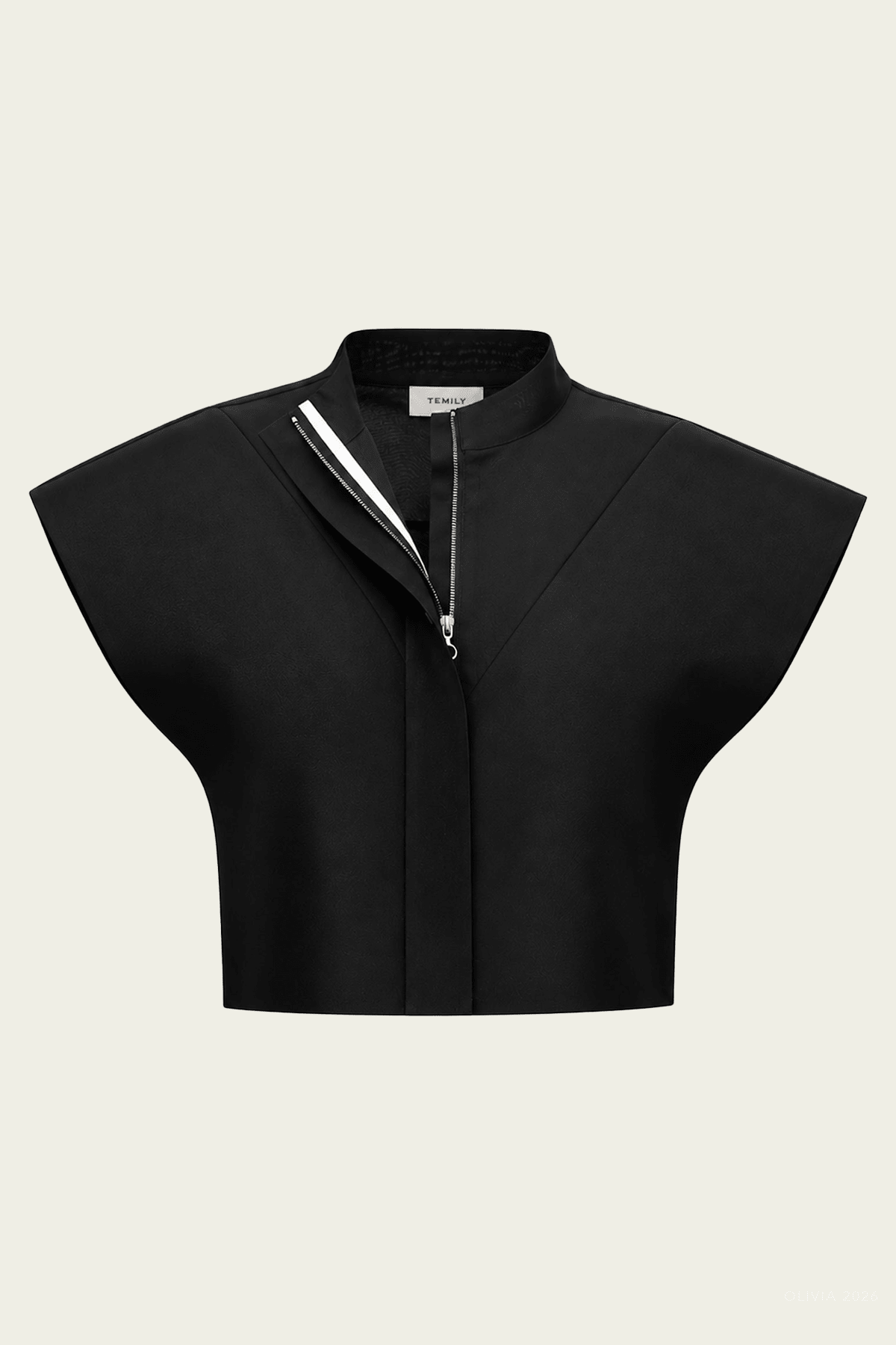 Racer Crop in Obsidian - shop-olivia.com