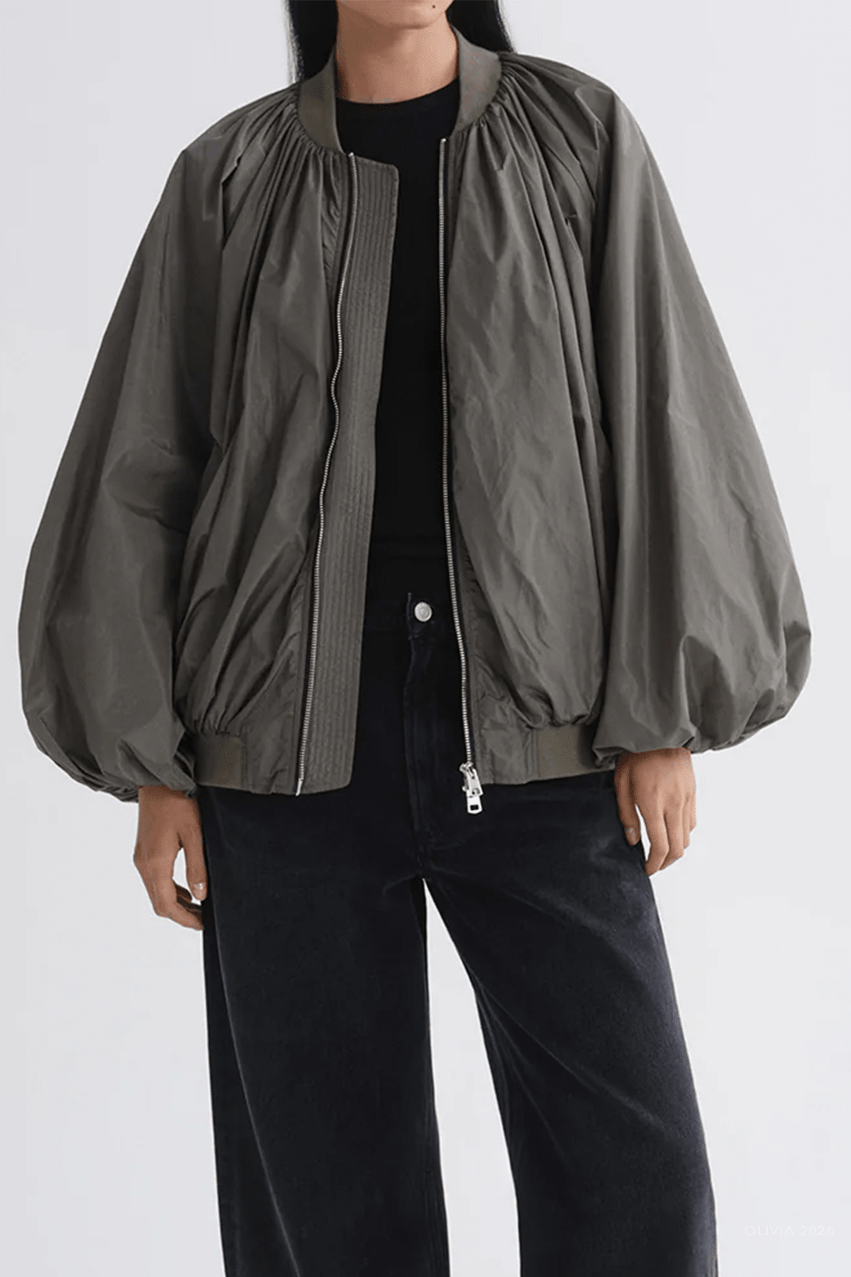 Raffi Bomber Jacket in Fern - shop-olivia.com