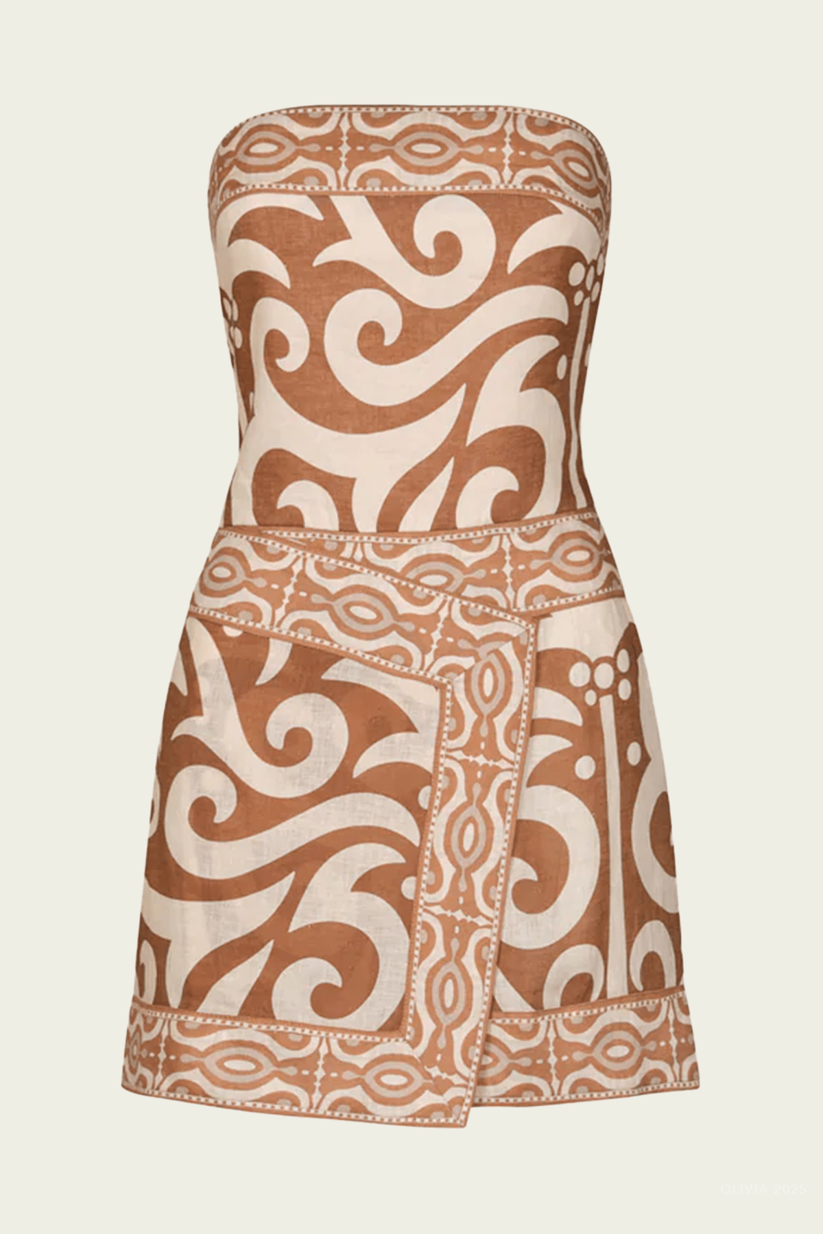 Raiz Ritual Mini Dress in Camel Ecru - shop - olivia.com