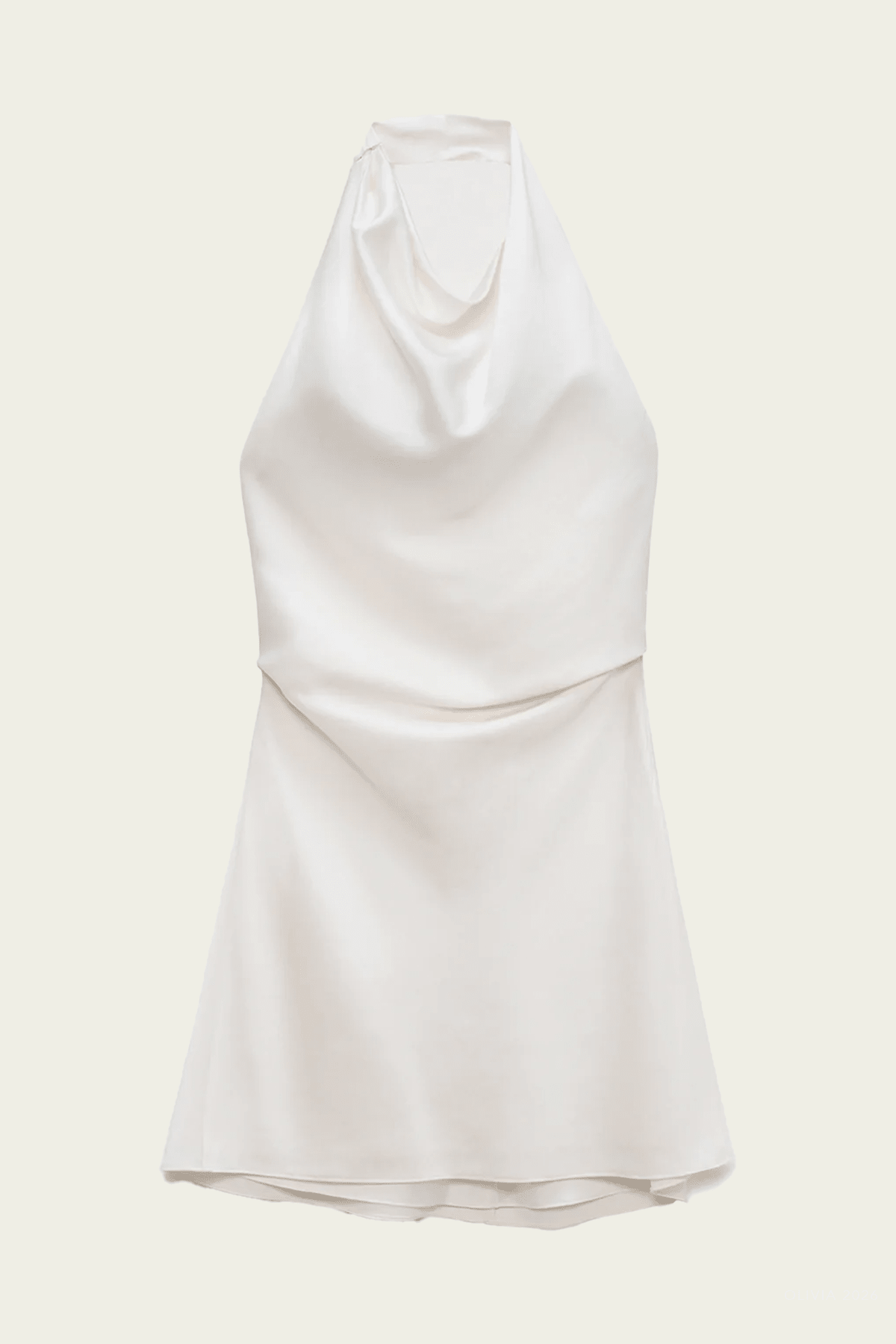 Reanna Satin Mini Dress in Ivory - shop - olivia.com