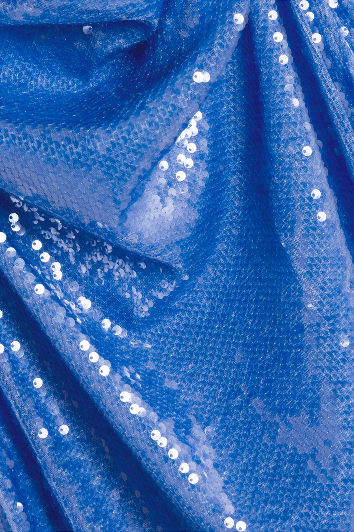 Reannon Draped Sequin Gown in Periwinkle - shop - olivia.com