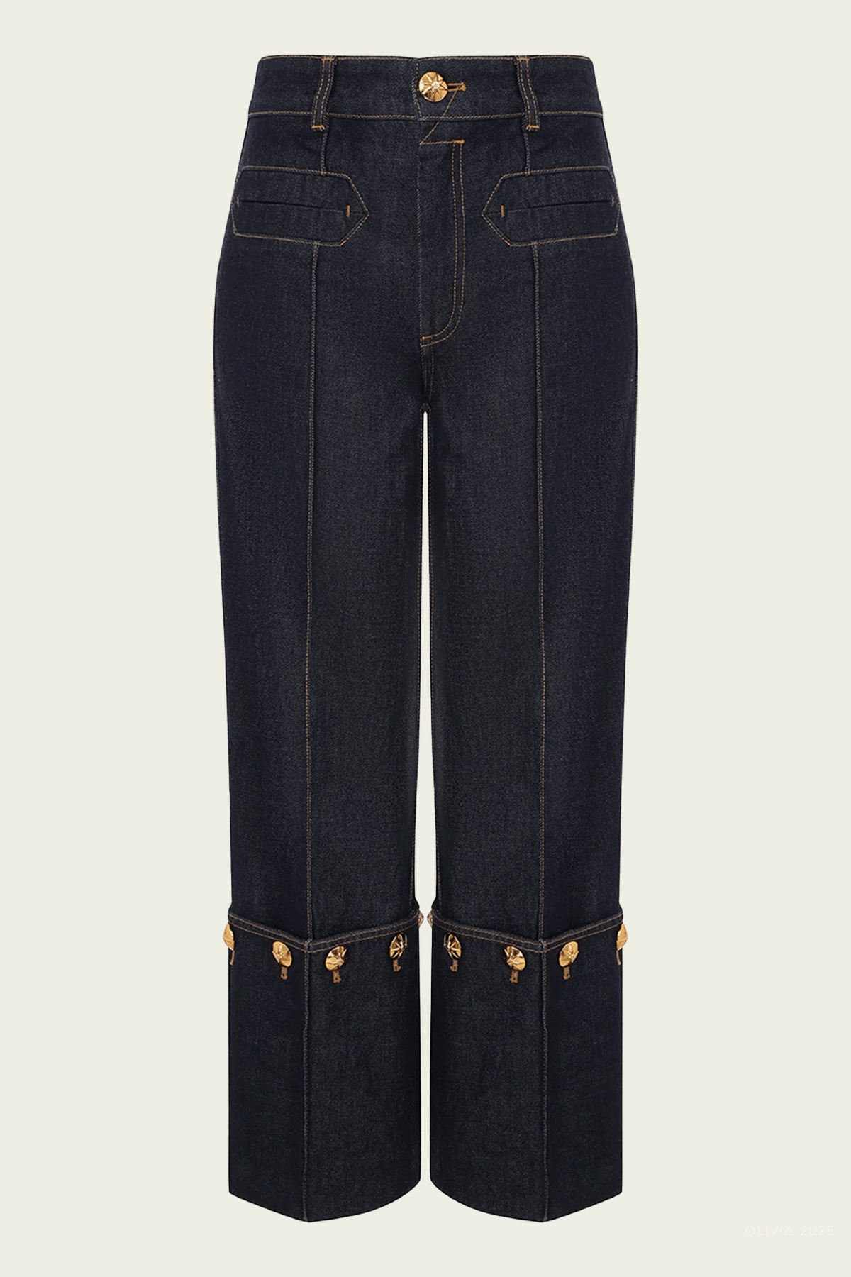 Rebellion Straight Crop Jean in Night Sky - shop - olivia.com