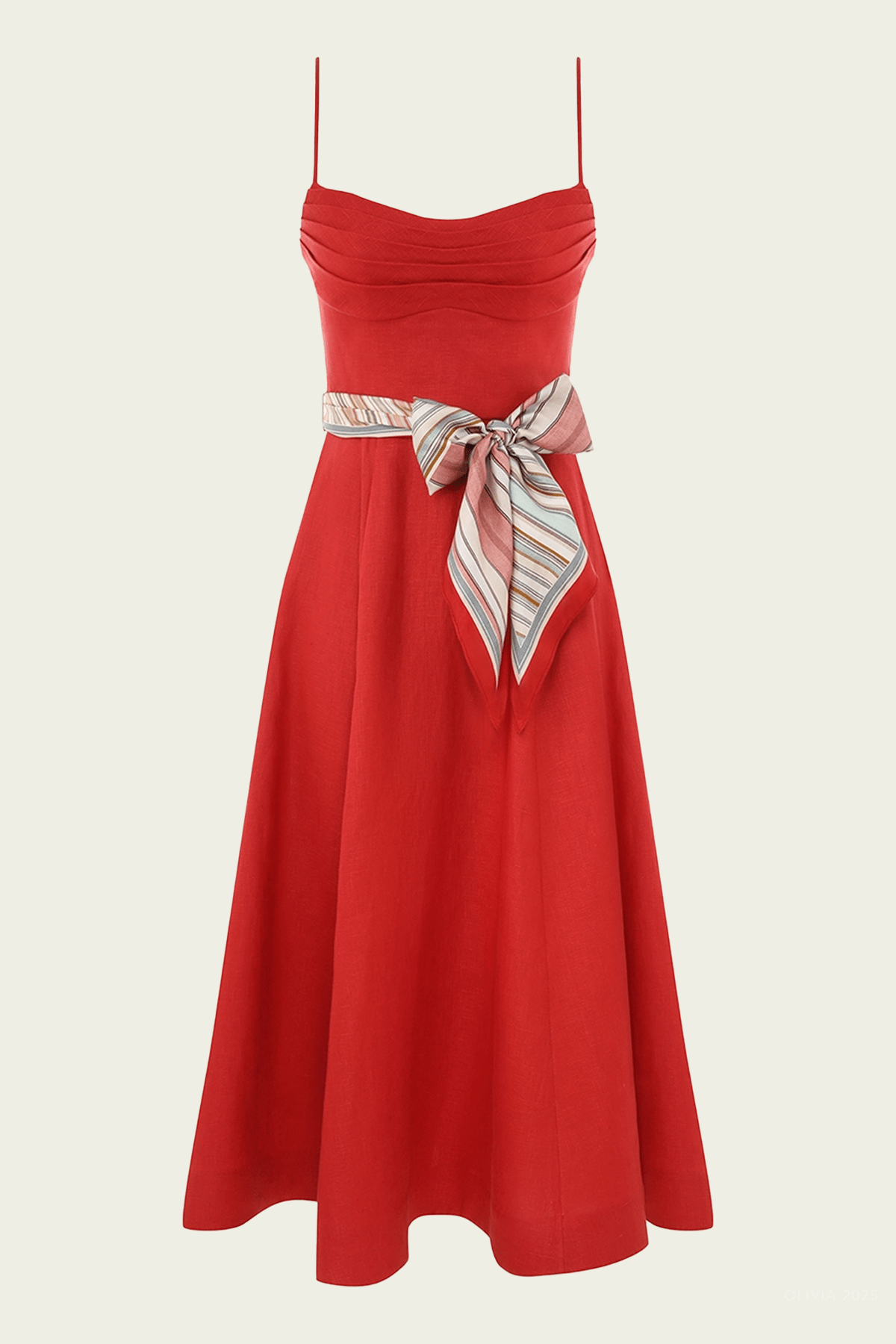 Rebellion Tuck Midi Dress in Red - shop - olivia.com