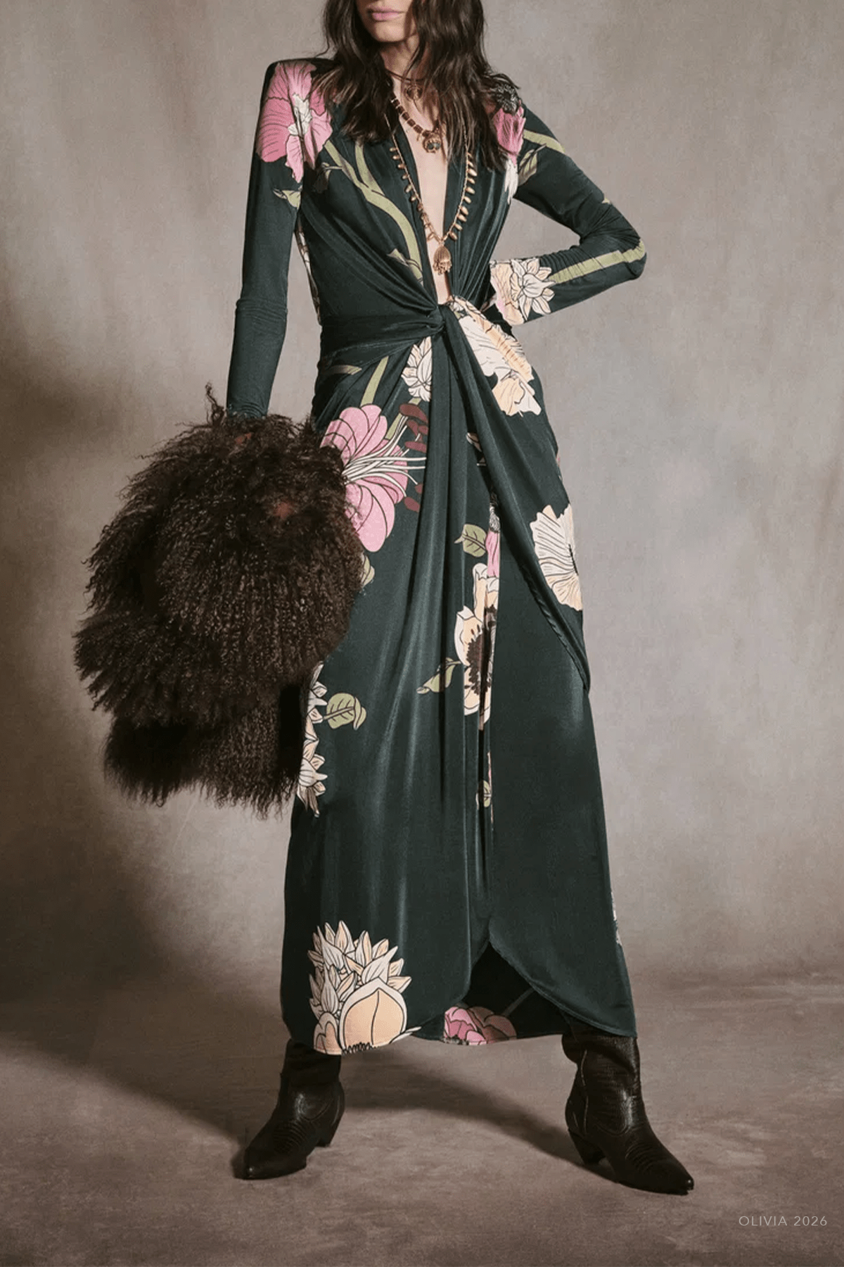 Reinvention Oasis Dress in Green Rose - shop-olivia.com