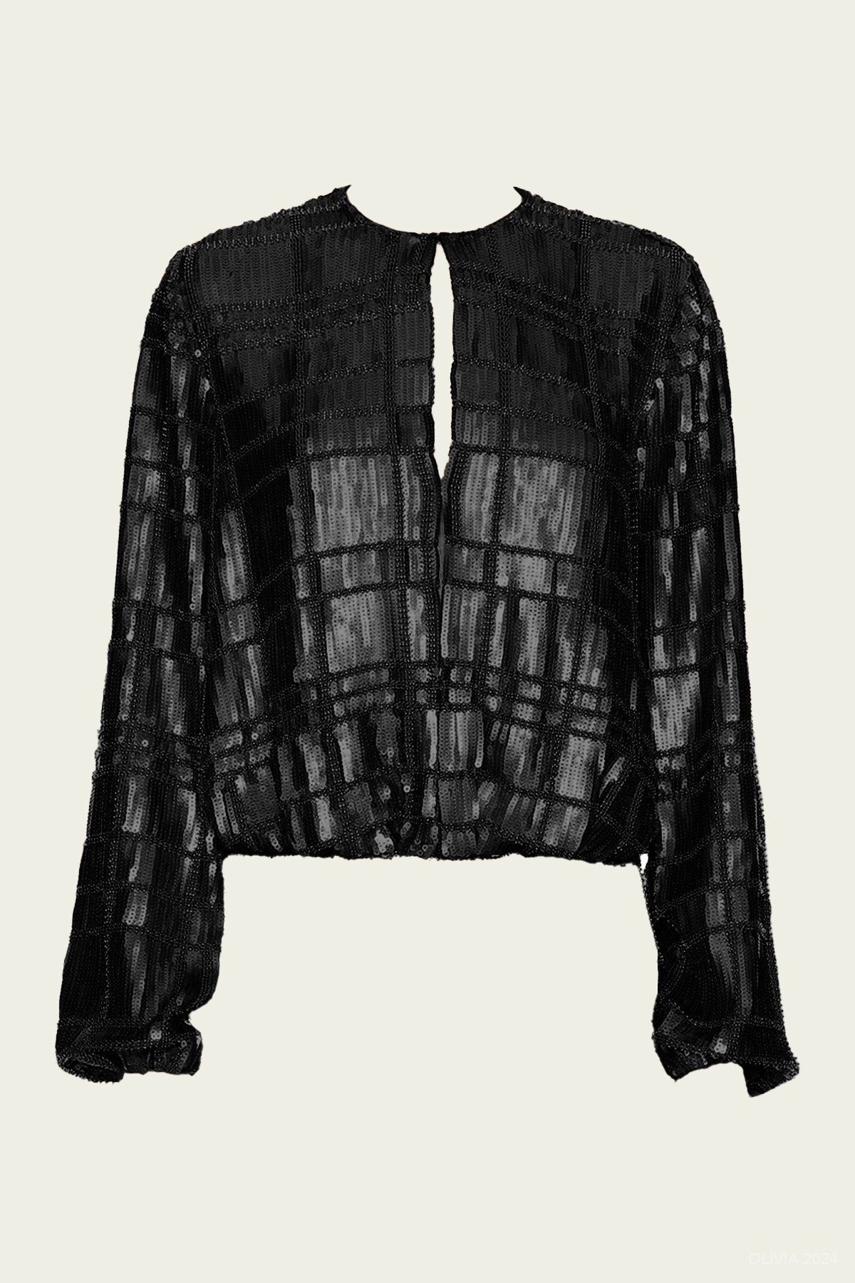 Reis Sequin Long Sleeve Top in Black - shop - olivia.com