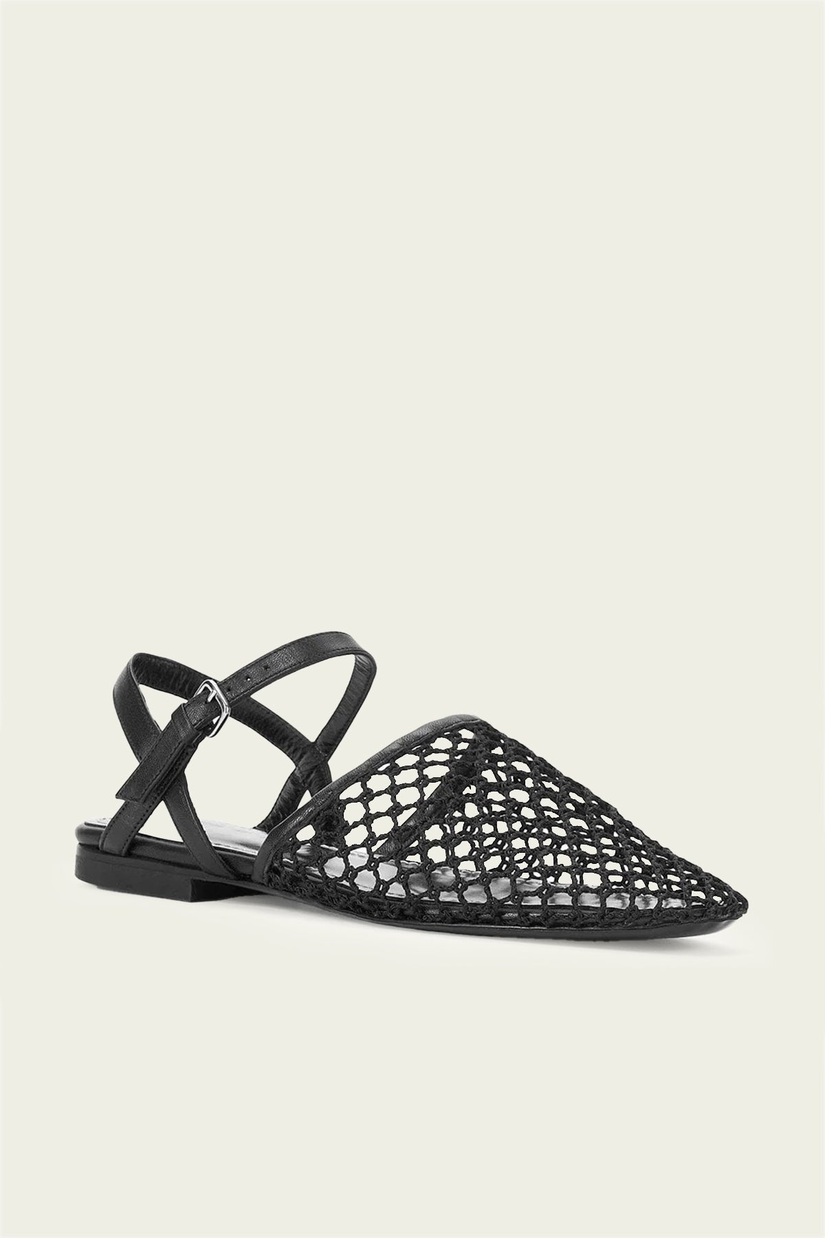 Rete Sandal in Black Netting - shop - olivia.com