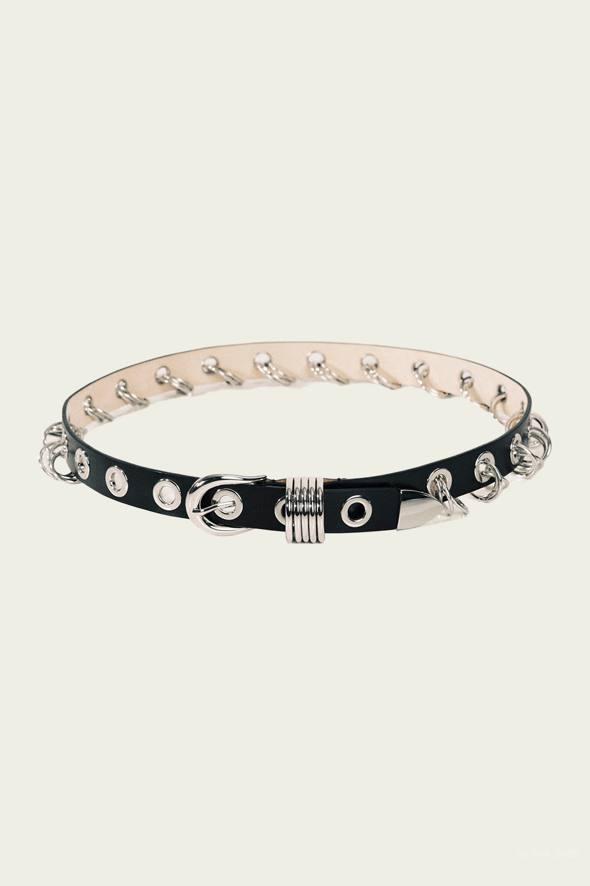 Revenge Belt in Black Silver - shop - olivia.com