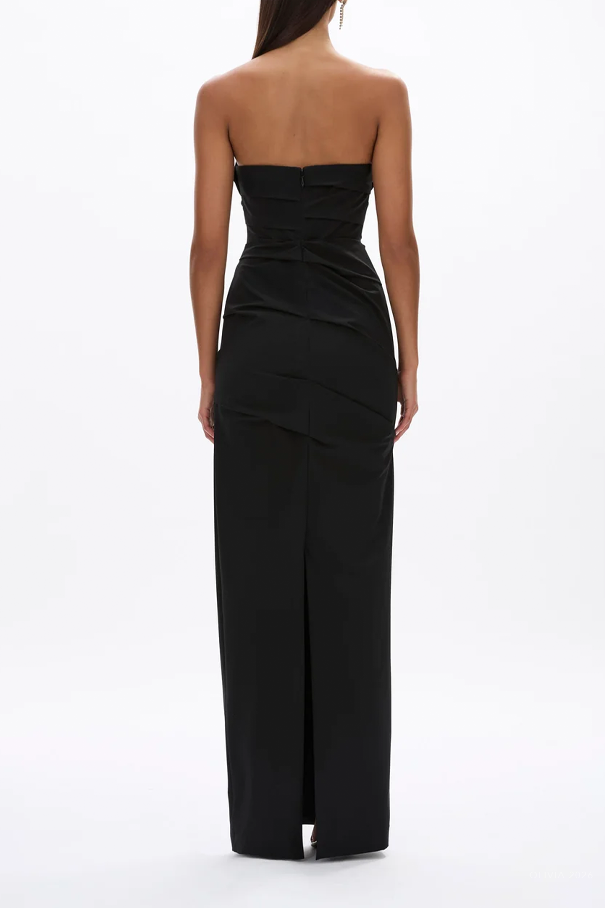 Salma Strapless Gown in Black