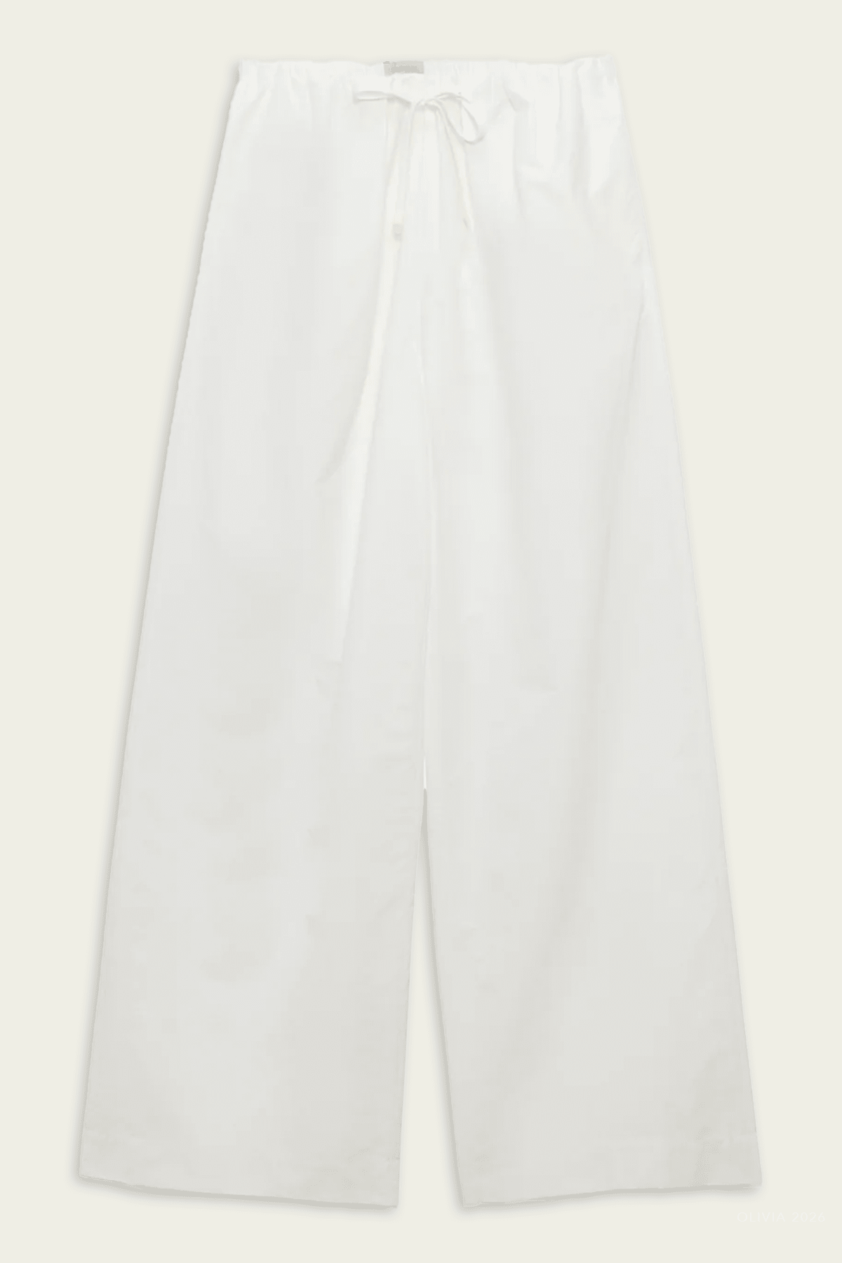Rhea Cotton Wide Leg Pant in White - shop - olivia.com