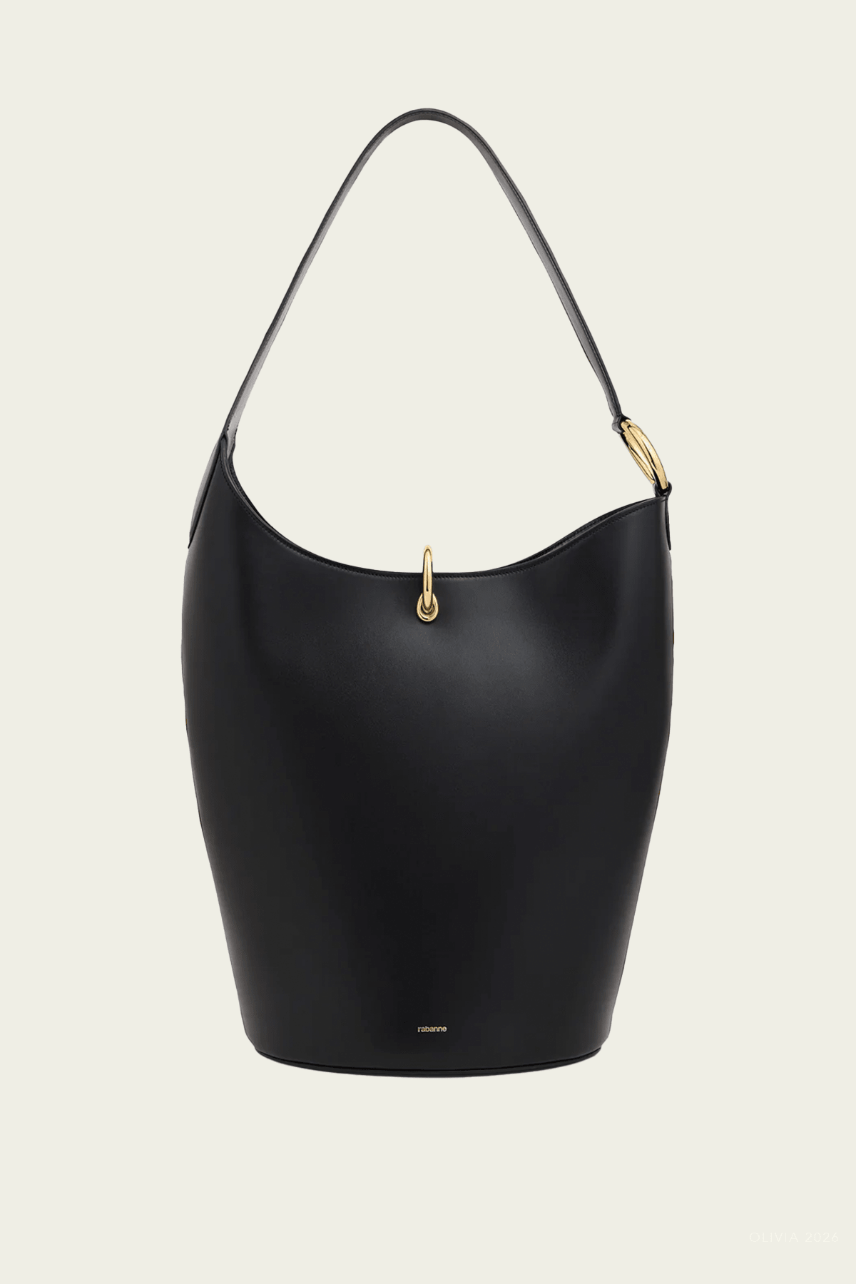 Ring Leather Tote Bag in Black - shop-olivia.com