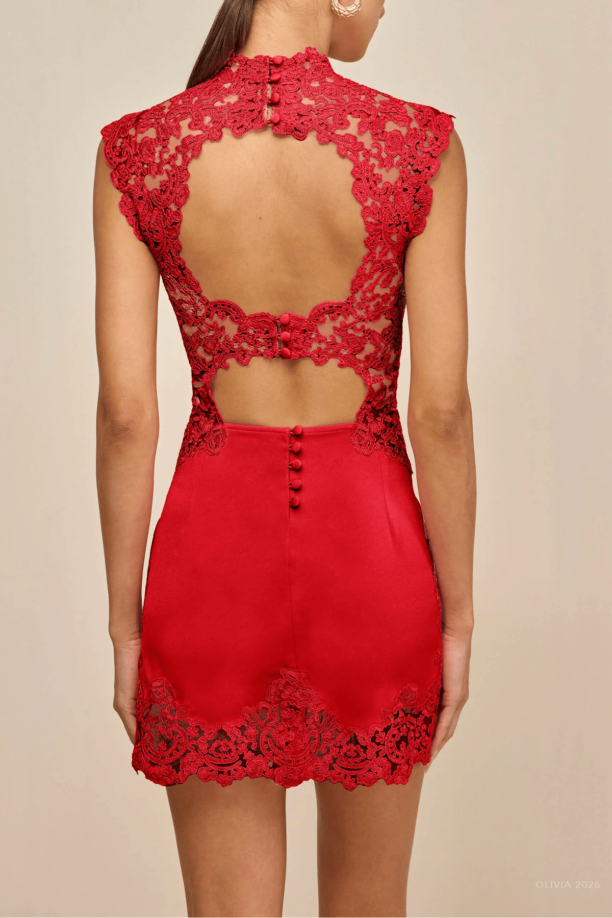 Riti Mini Dress in Vermilion - shop-olivia.com