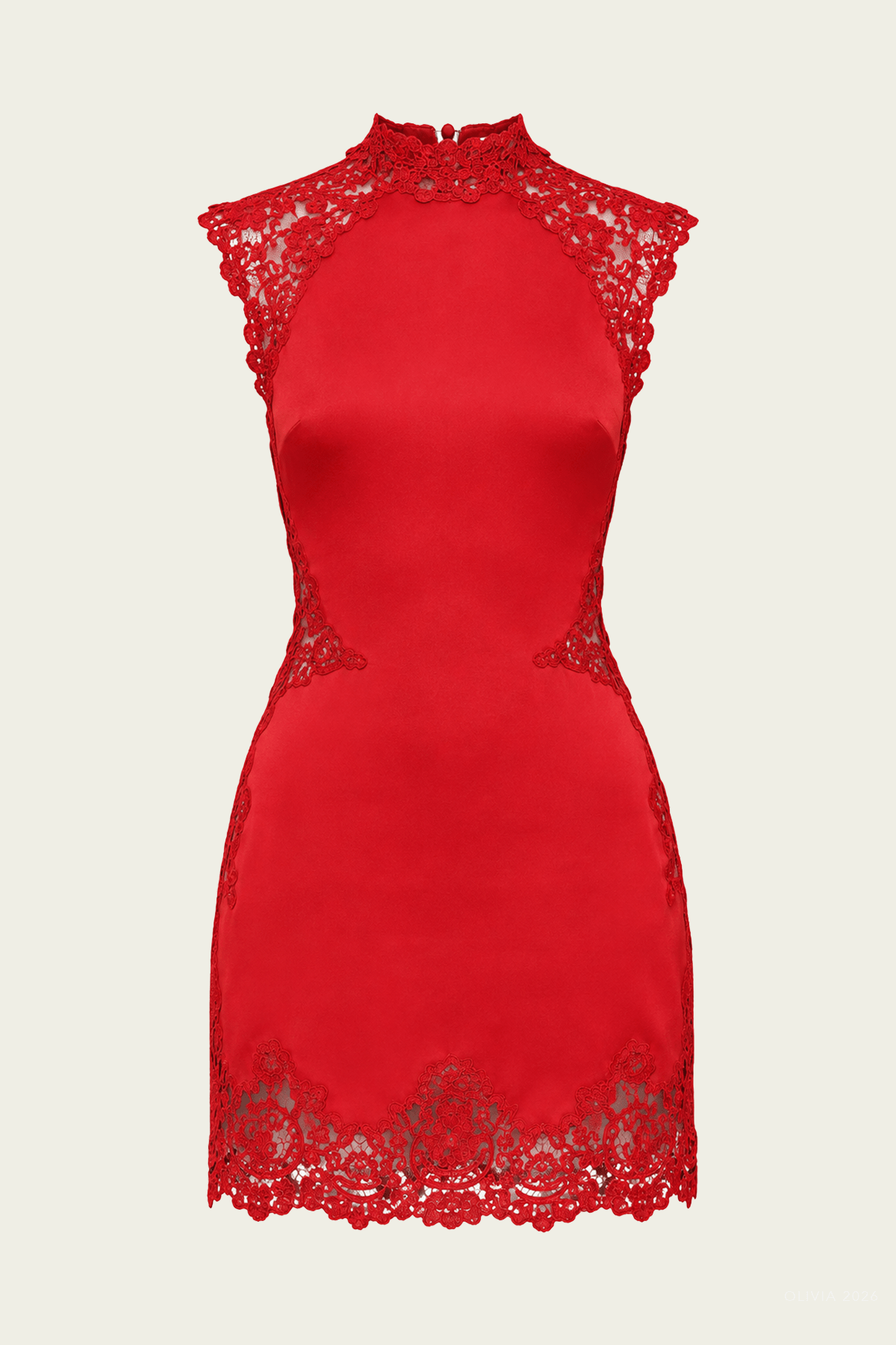 Riti Mini Dress in Vermilion - shop-olivia.com