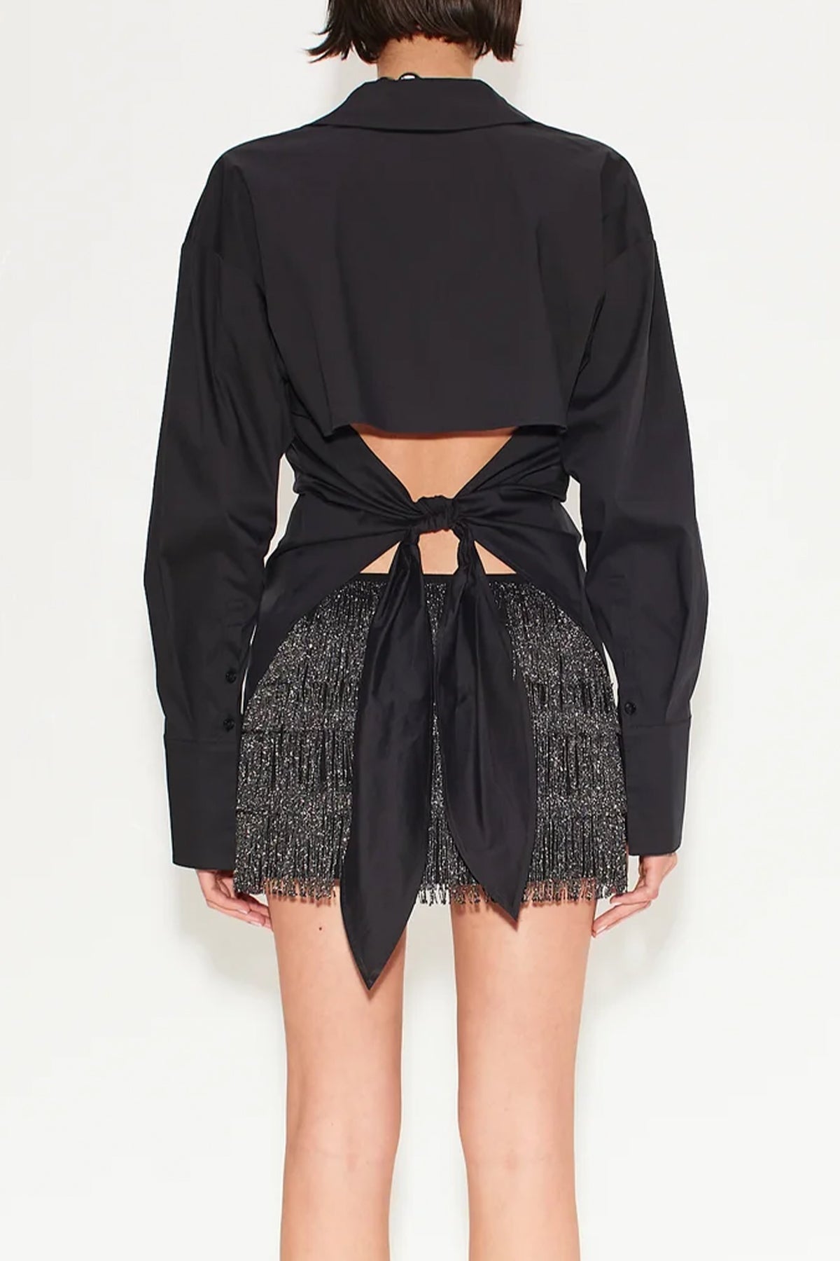 River Fringe Mini Skirt in Black - shop - olivia.com