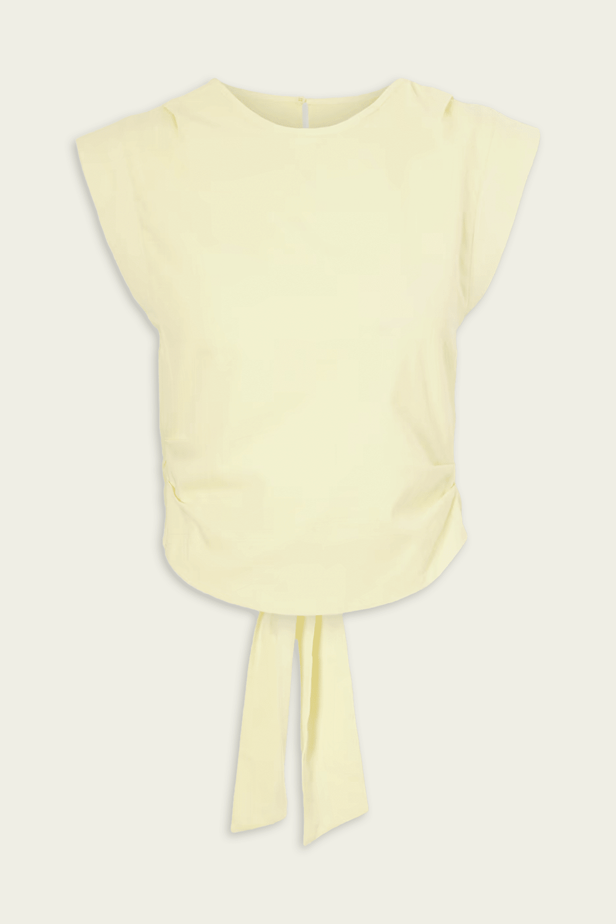 Rochelle Tie Back Top in Pale Yellow - shop-olivia.com