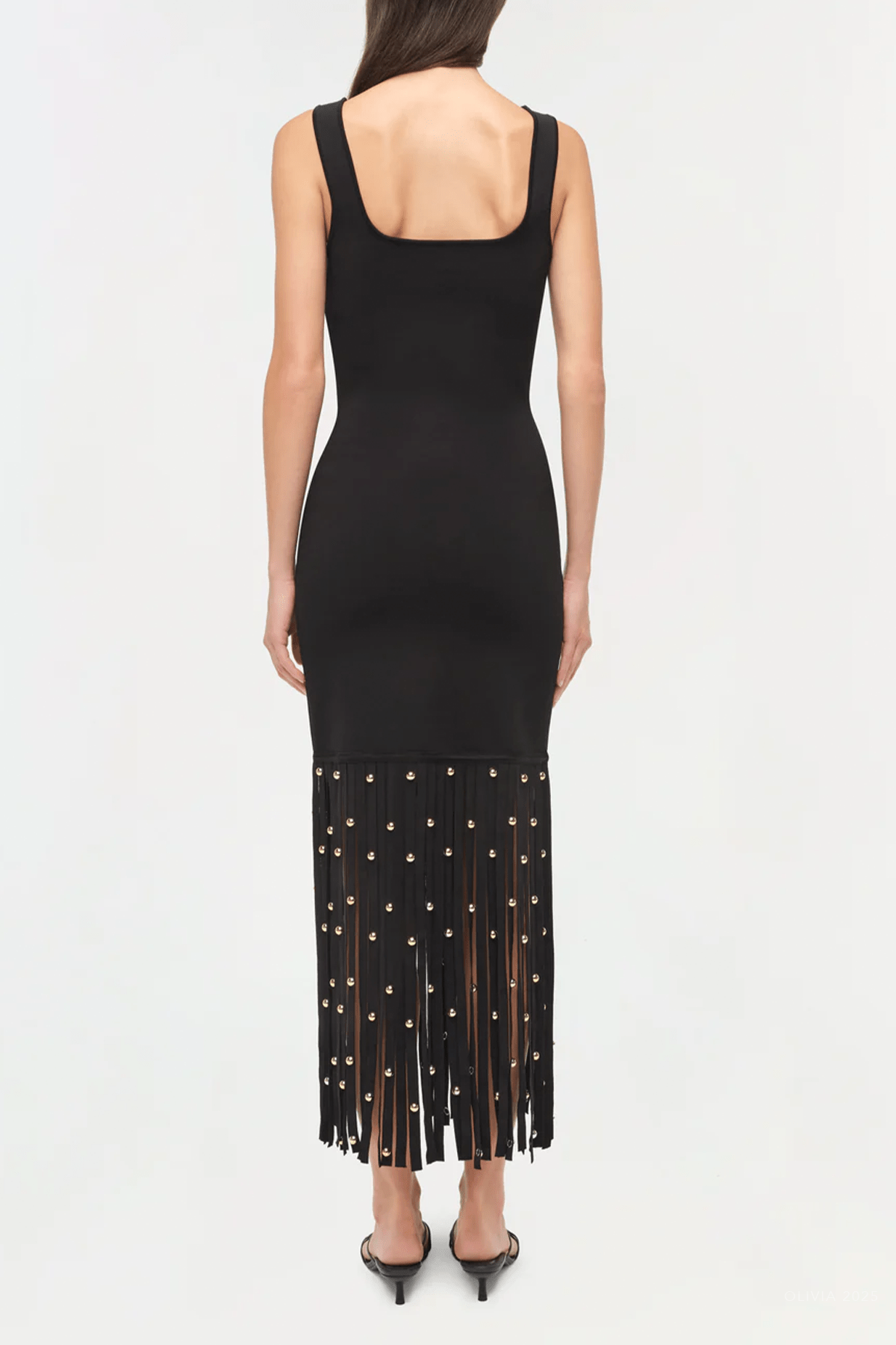 Romelia Knit Midi Dress in Black - shop - olivia.com