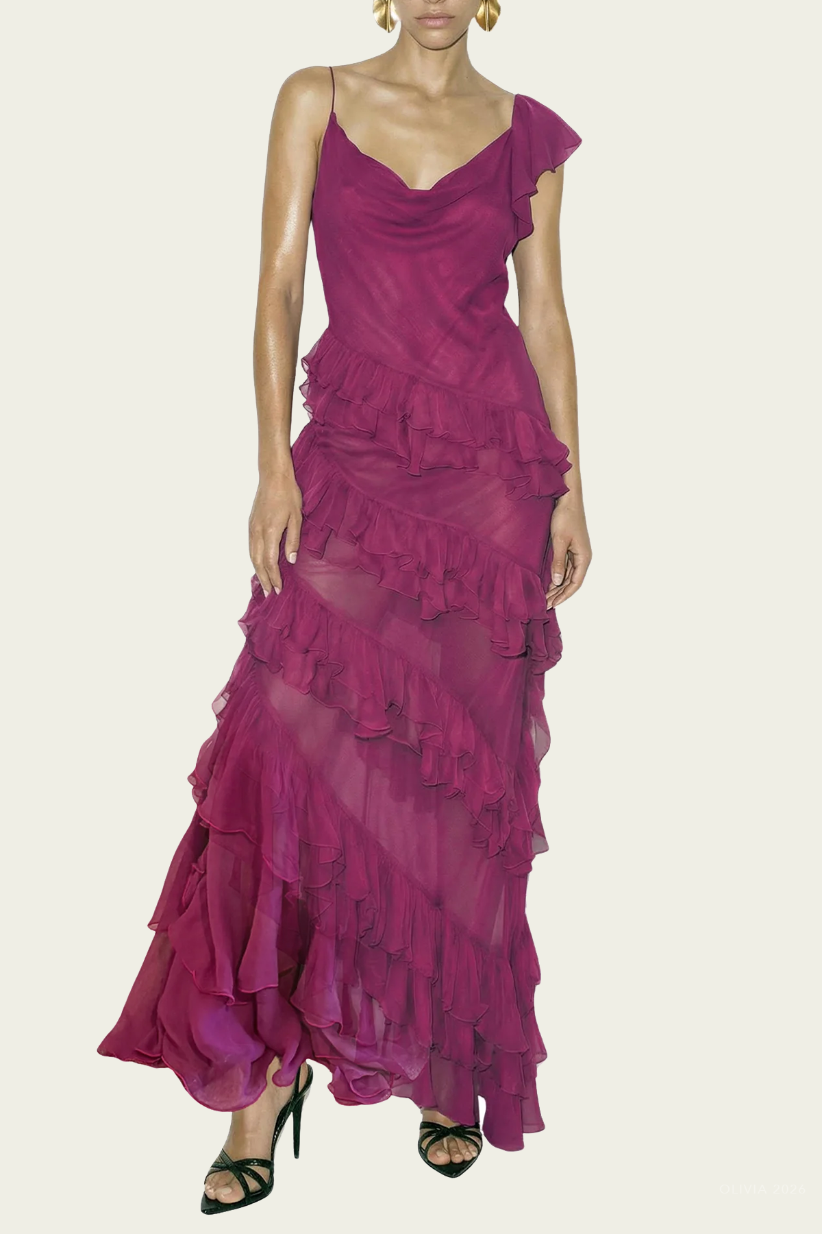 Deon Dress in Rouge